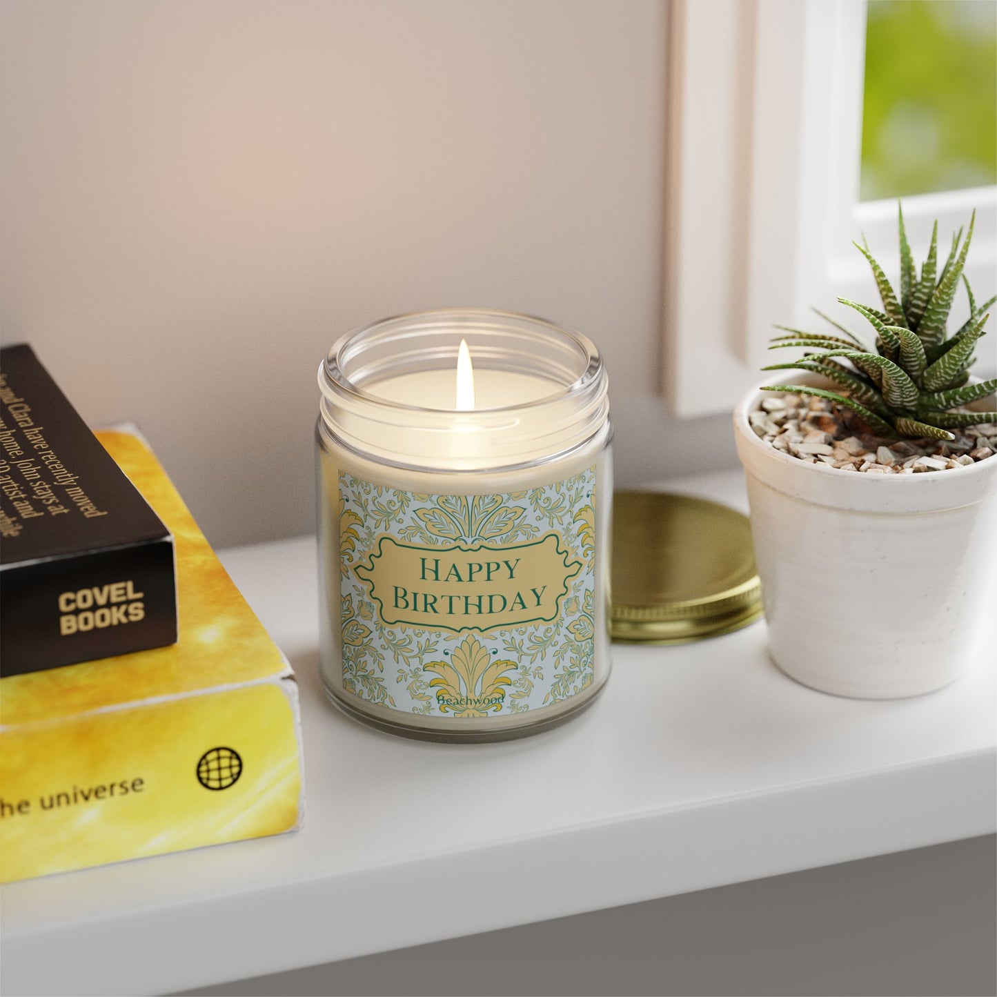 Happy Birthday Candle, Beachwood, 9oz