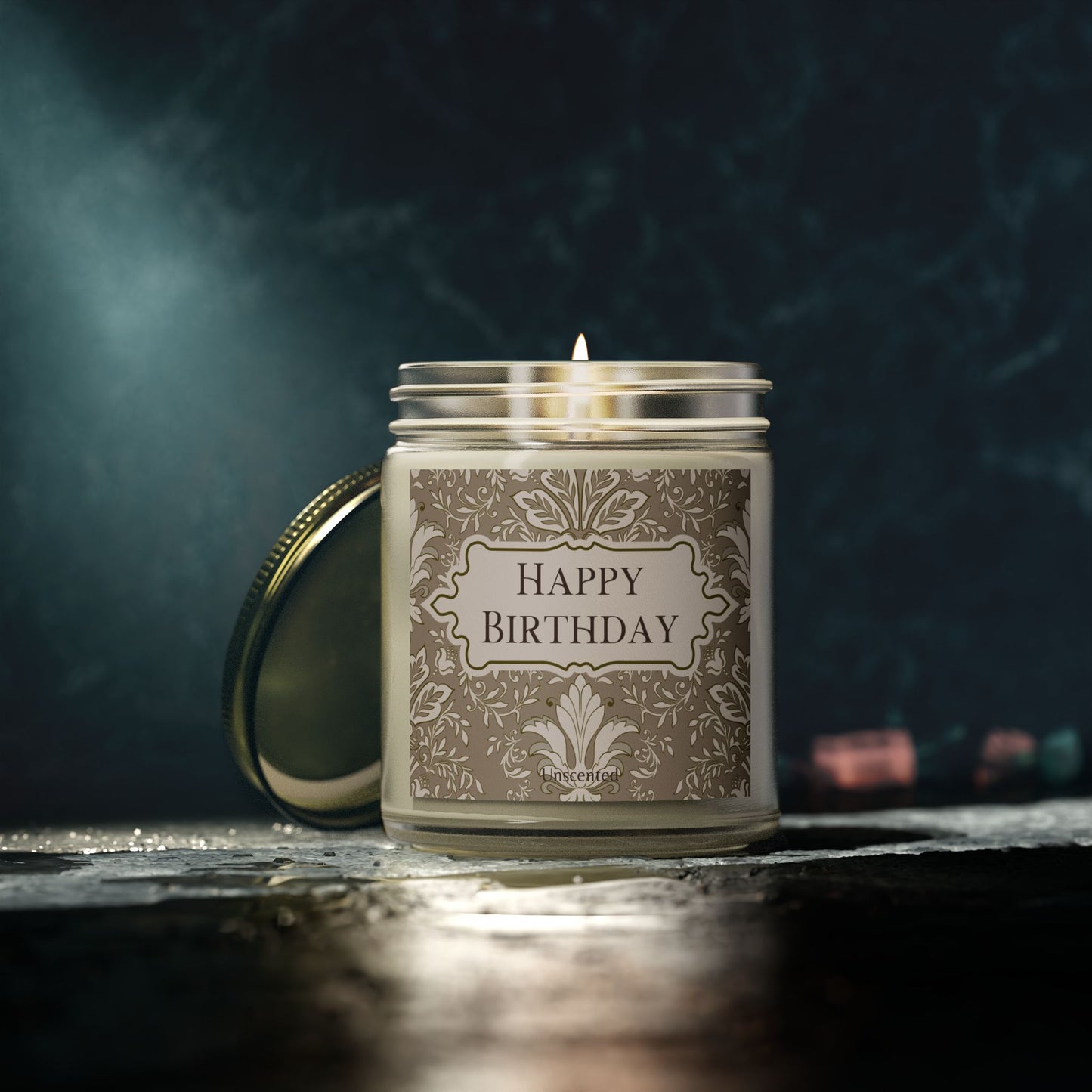 Happy Birthday Candle, Unscented, 9oz
