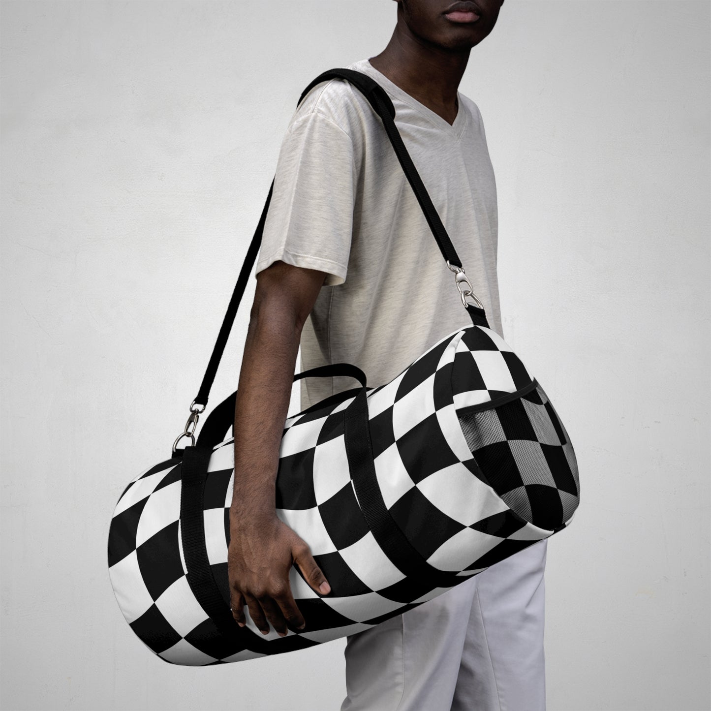 Checkered Wave Duffel Bag