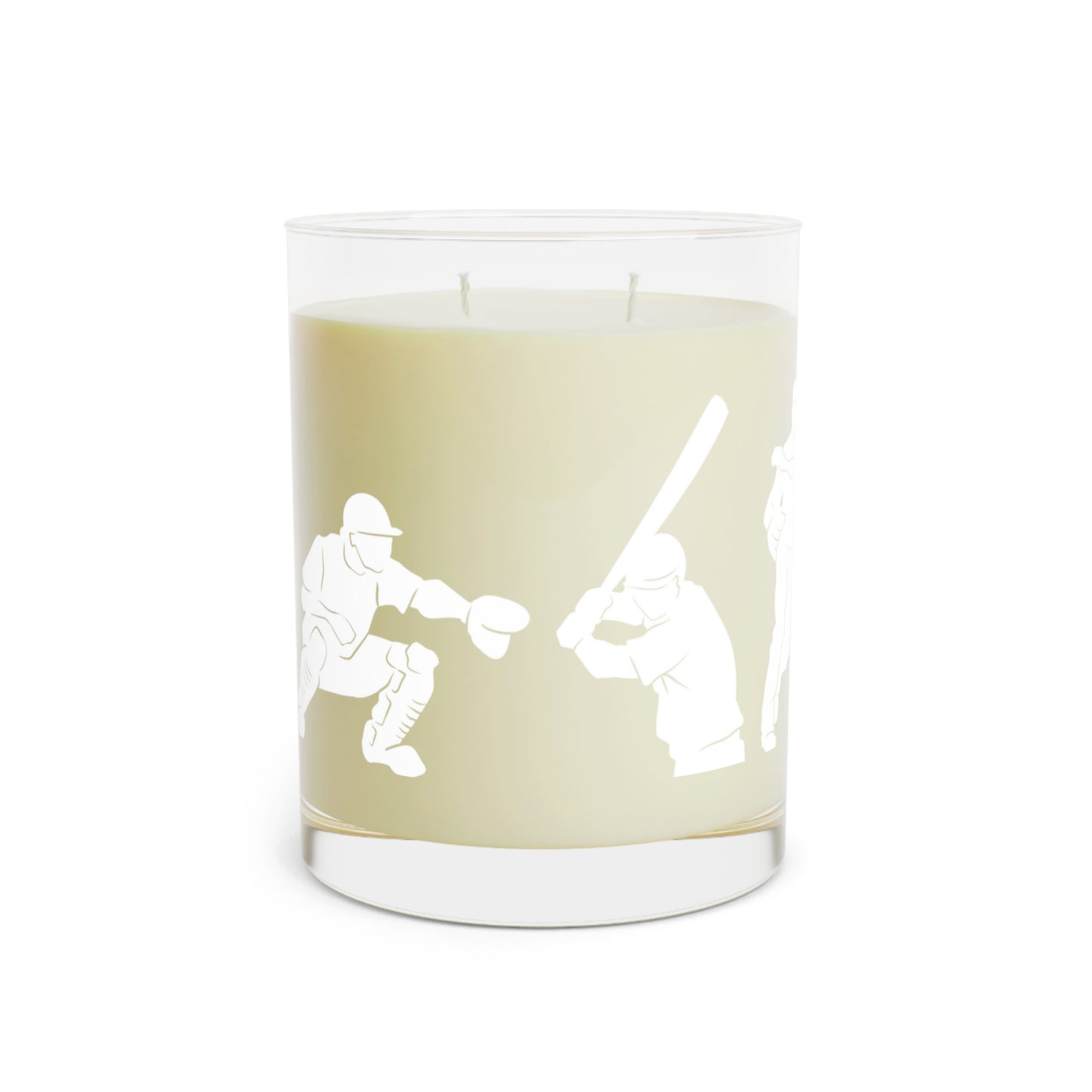 Baseball Silhouette Candle, White Tea & Fig, 11oz