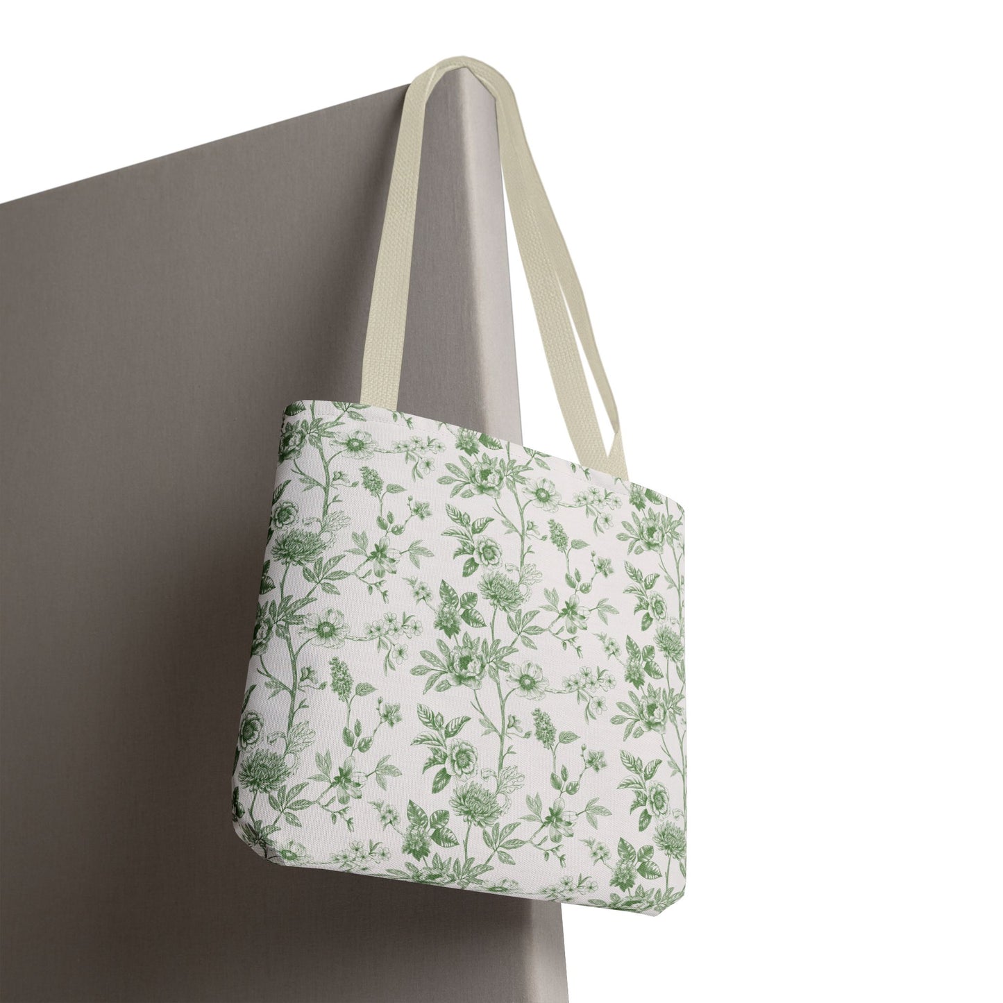 Green Floral Tote Bag