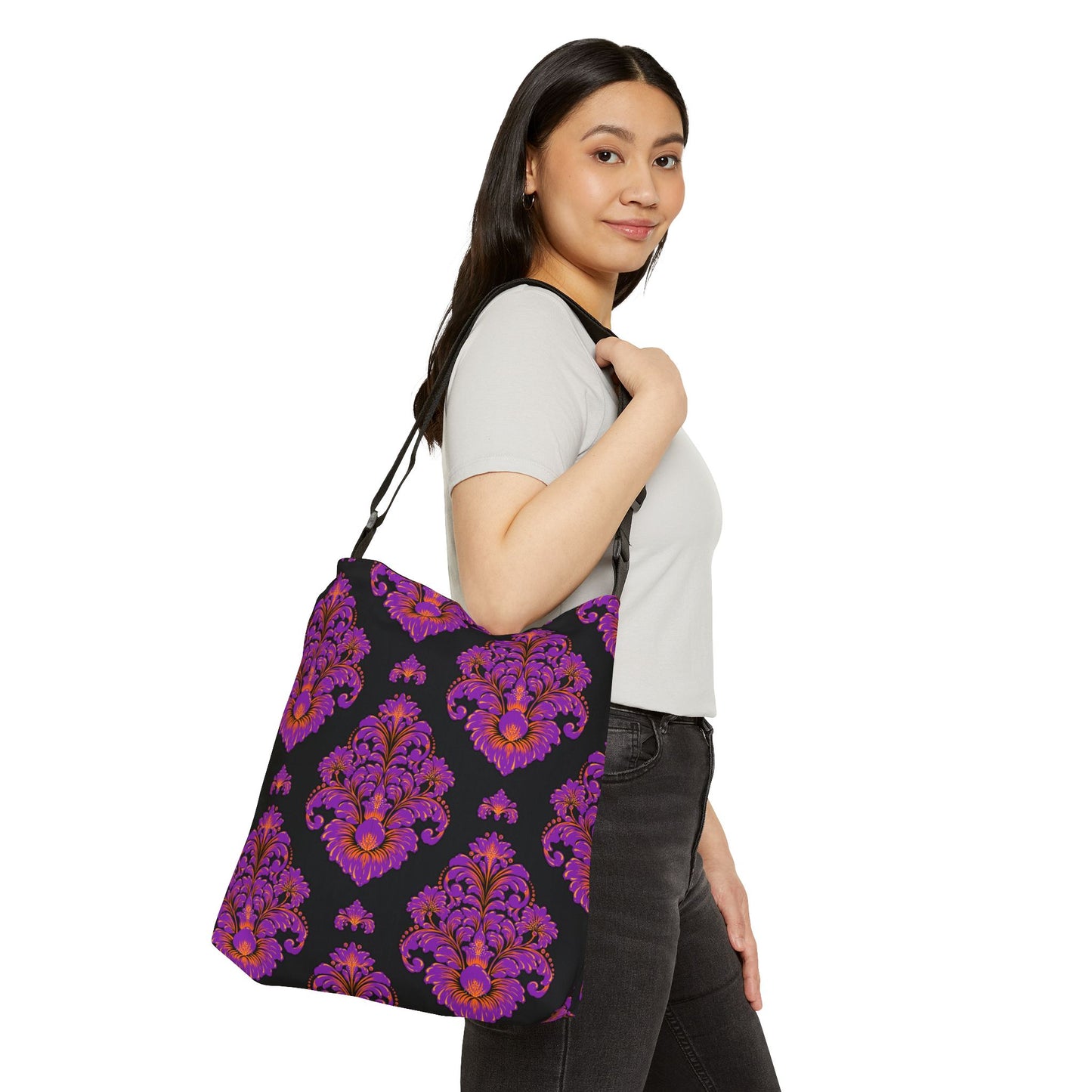 Halloween Baroque Adjustable Tote Bag 16x16