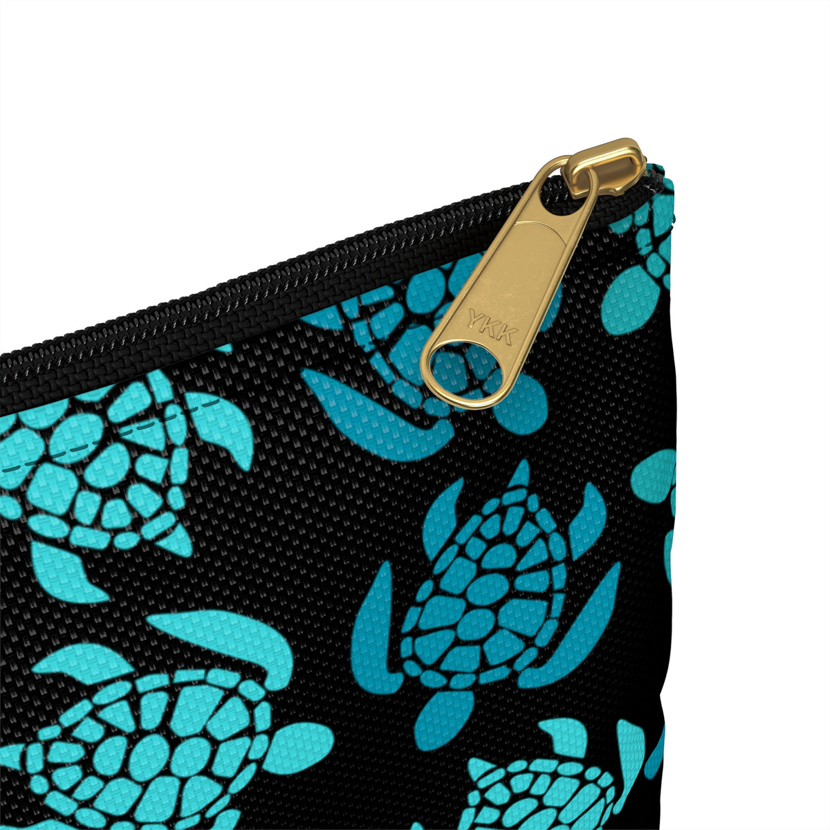 Teal Turtle Time Accessory Pouch