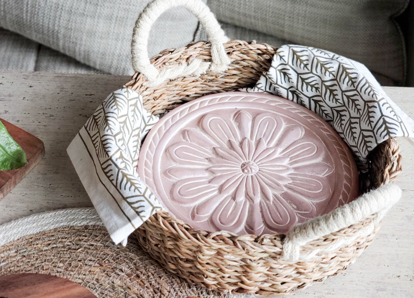 Bread Warmer & Basket - Vintage Flower