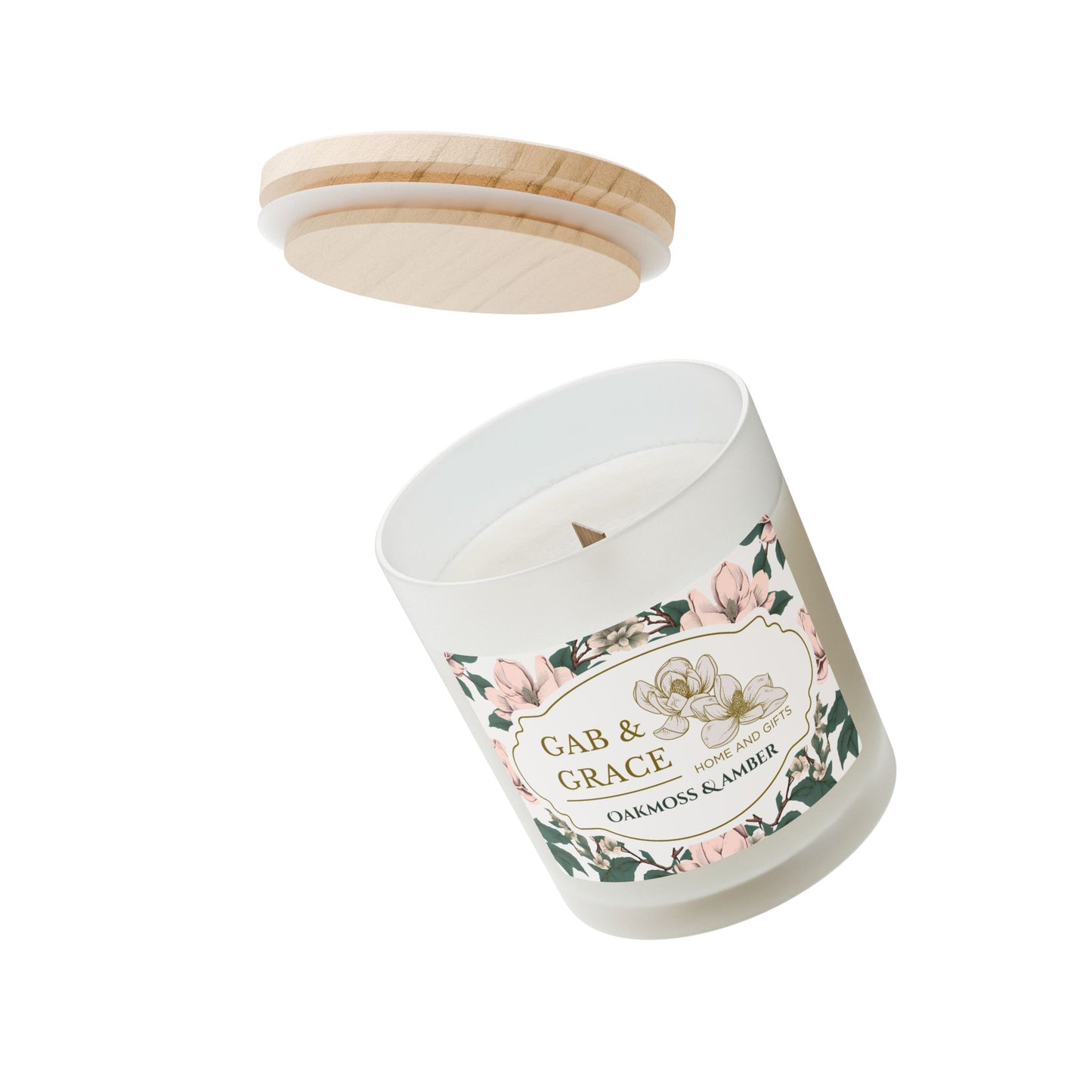 Gab & Grace Home Collection Candle, Oakmoss & Amber, 11oz