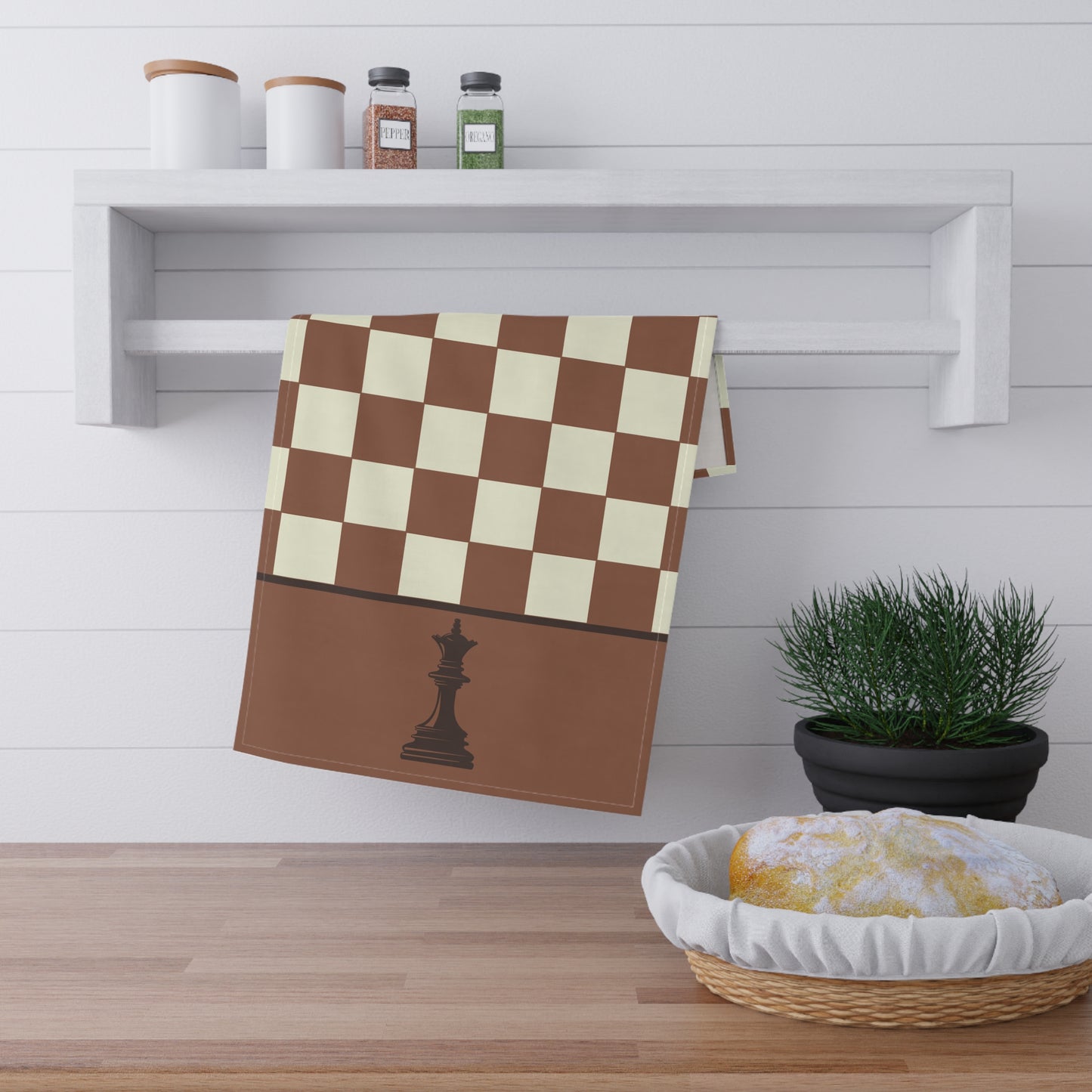 Chess-Themed Tea Towel, Queen
