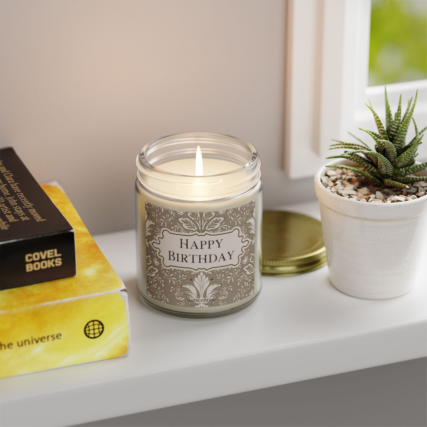 Happy Birthday Candle, Unscented, 9oz