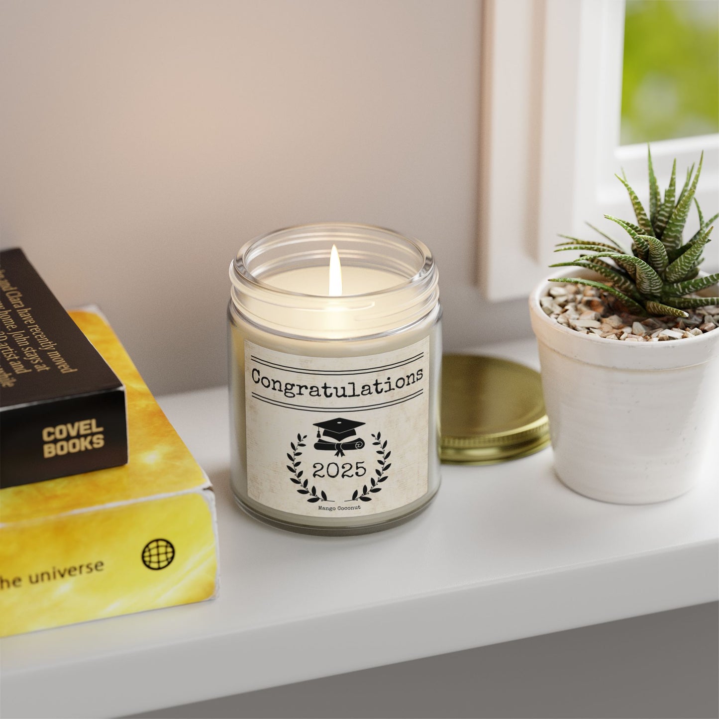 2025 Graduation Candle, Mango Coconut,9oz
