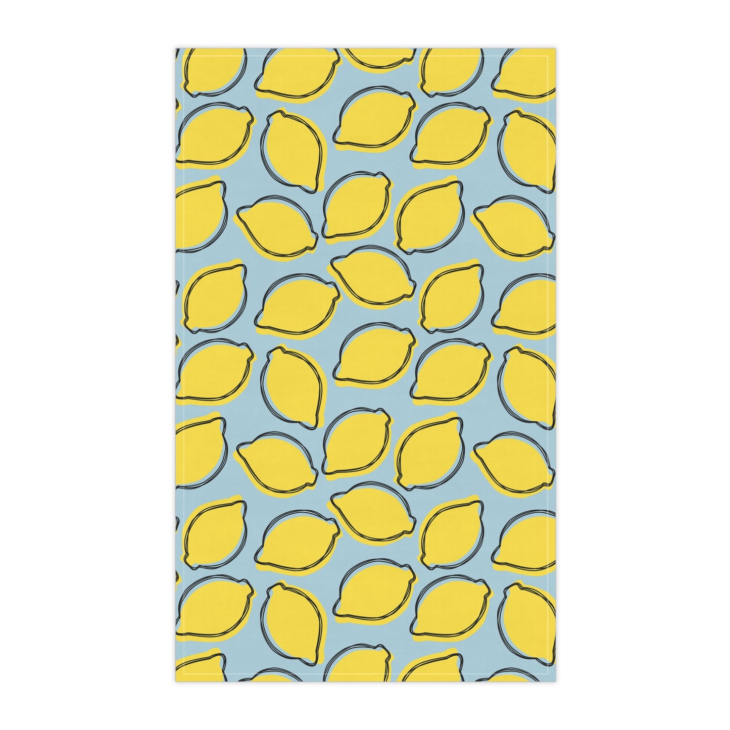 Sunny Lemon Print Tea Towel