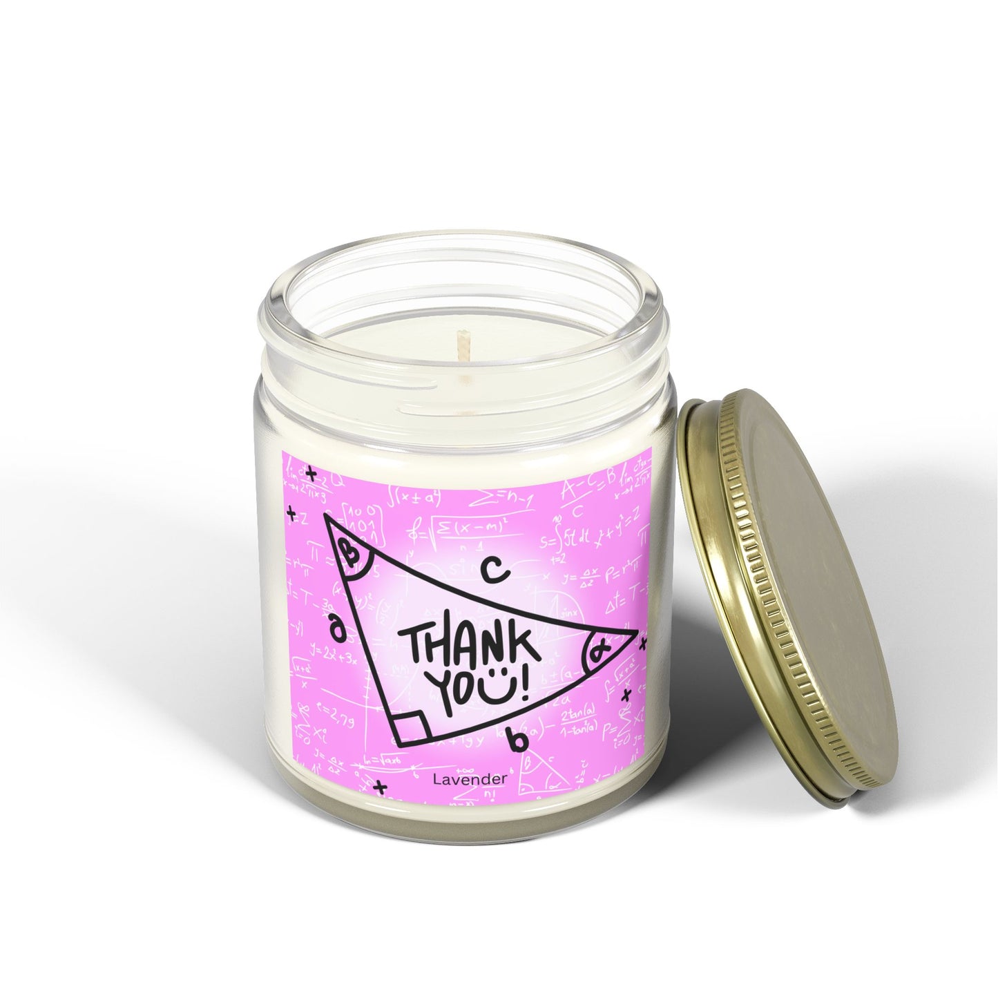 Thank You Math Teacher Candle, Lavender, 9oz