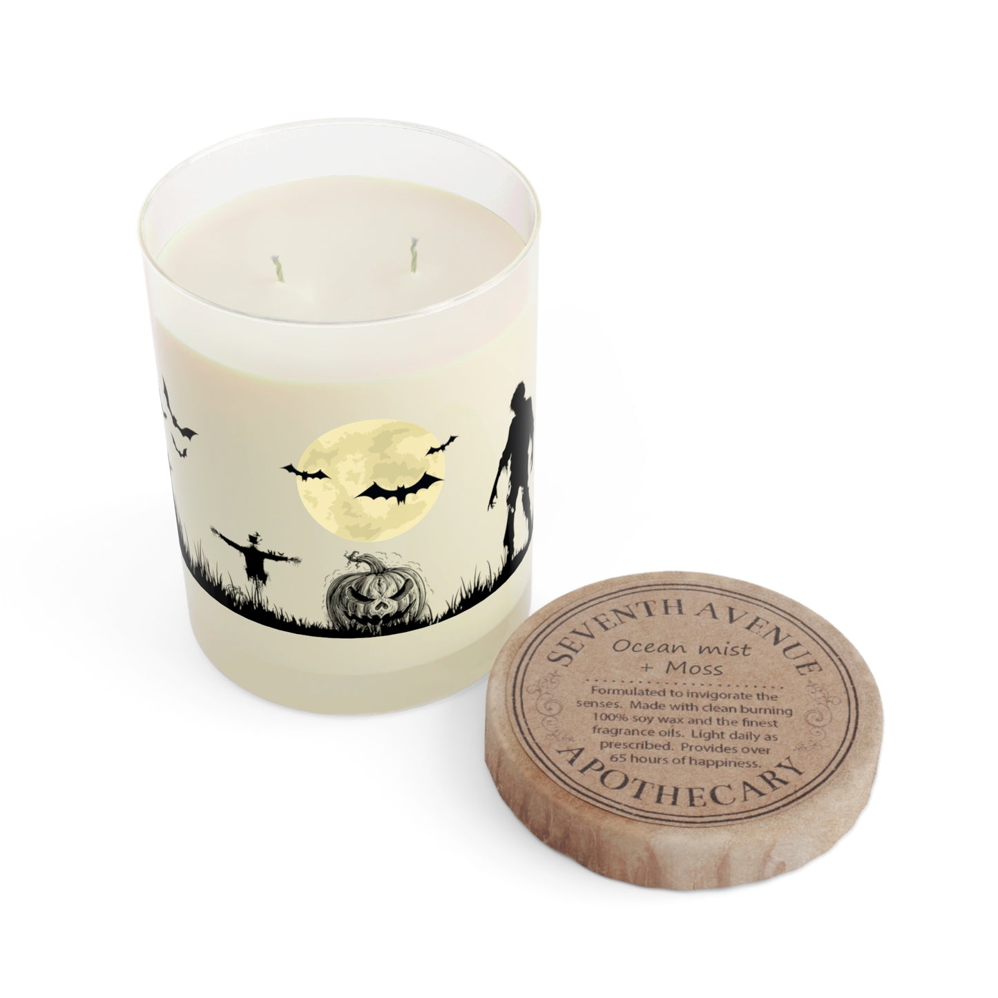 The Spooky Yard Halloween Candle, Ocean Mist & Moss, 11oz
