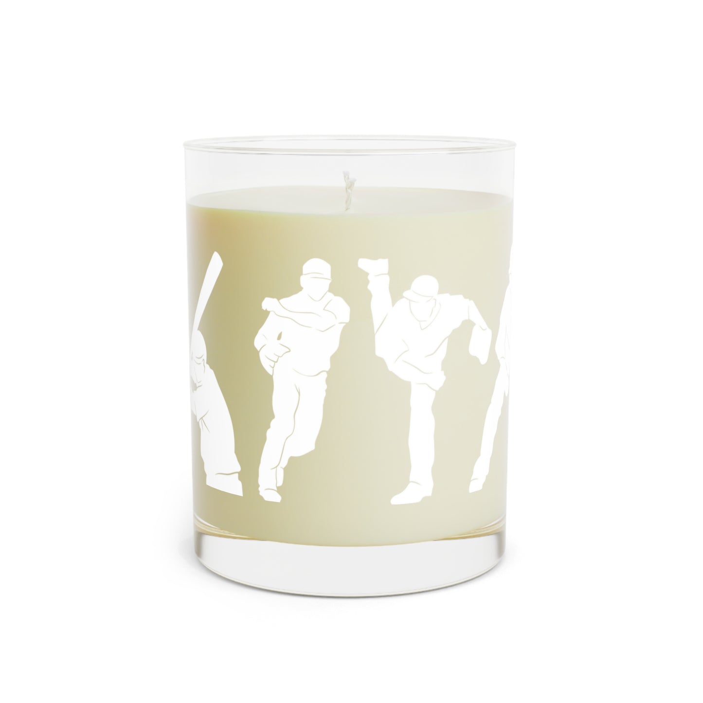 Baseball Silhouette Candle, White Tea & Fig, 11oz