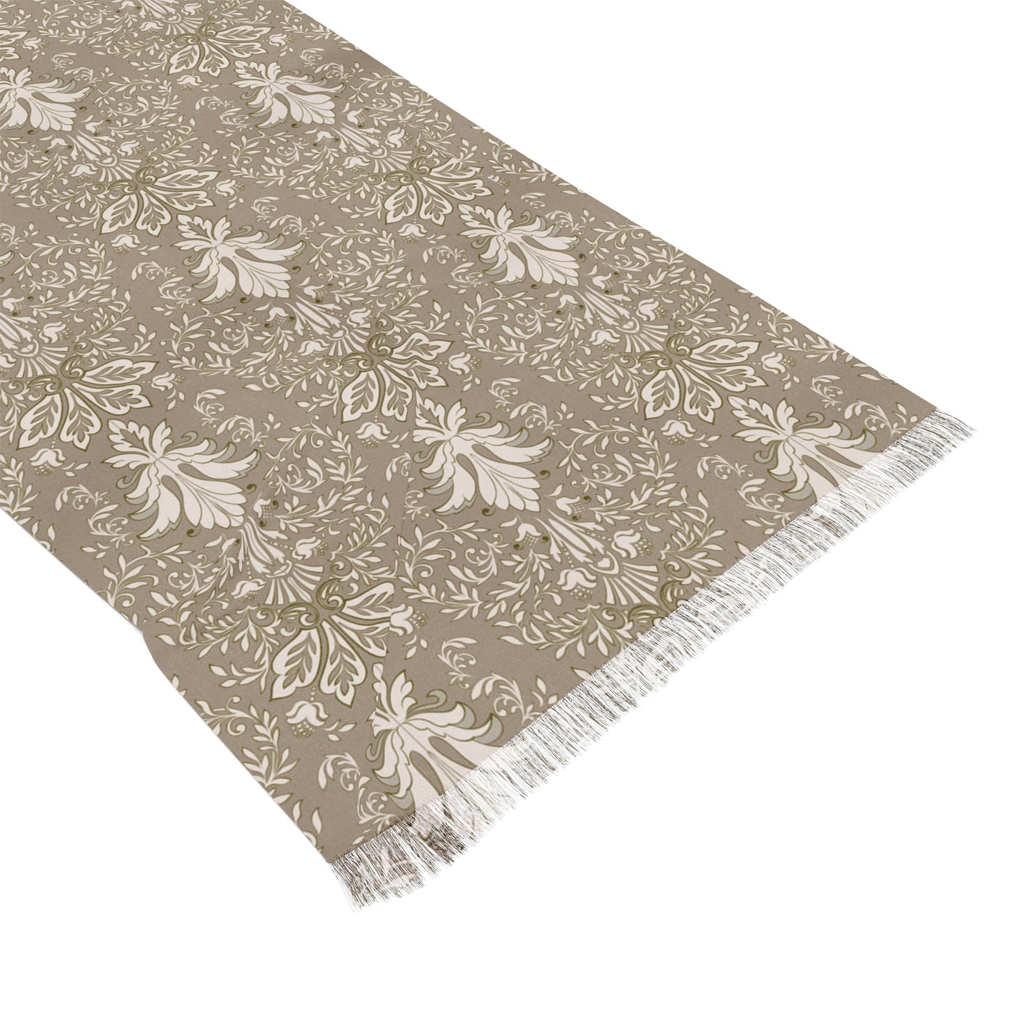 Elegant Print Light Scarf in Mocha