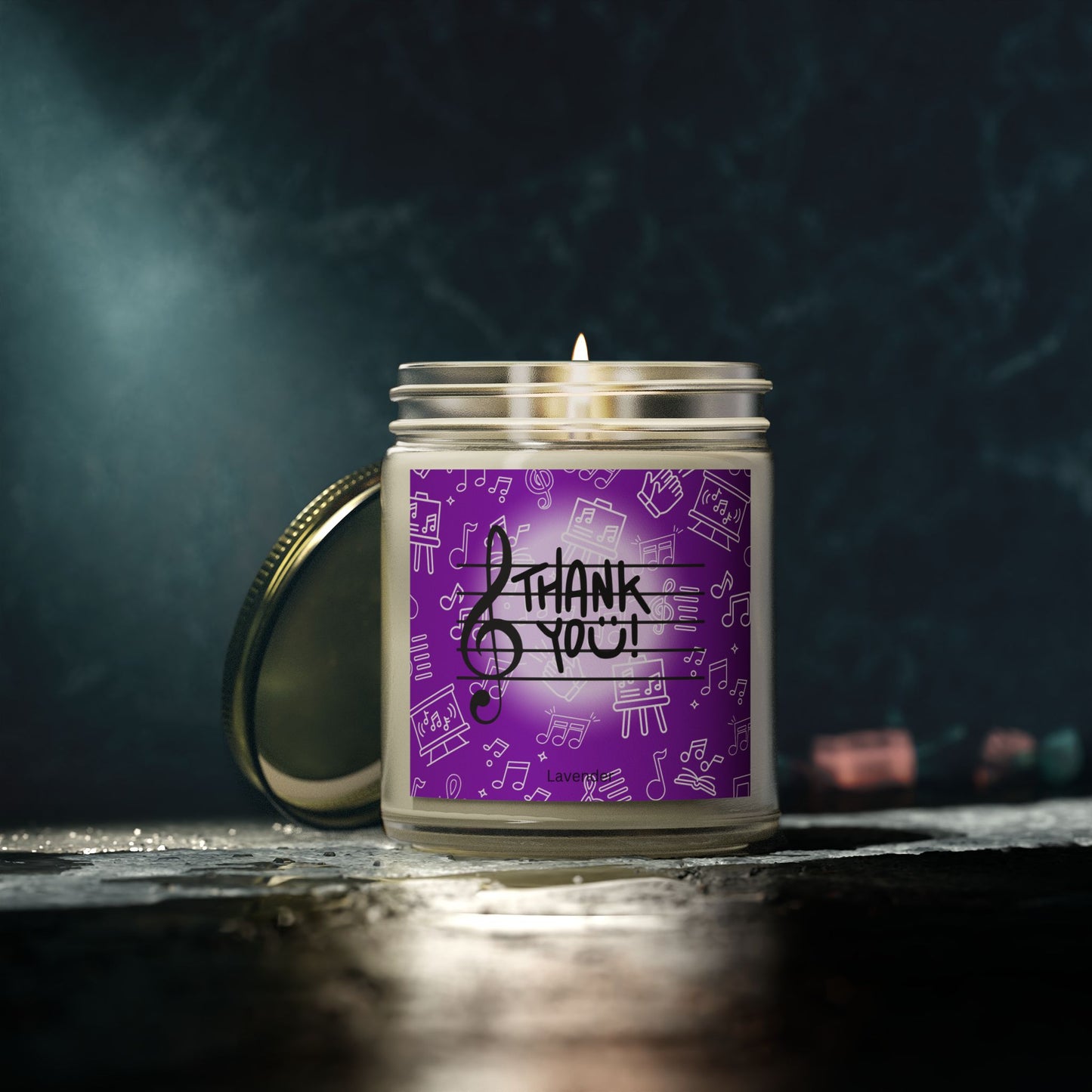 Thank You Music, Chorus, Band Teacher Candle, Lavender, 9oz