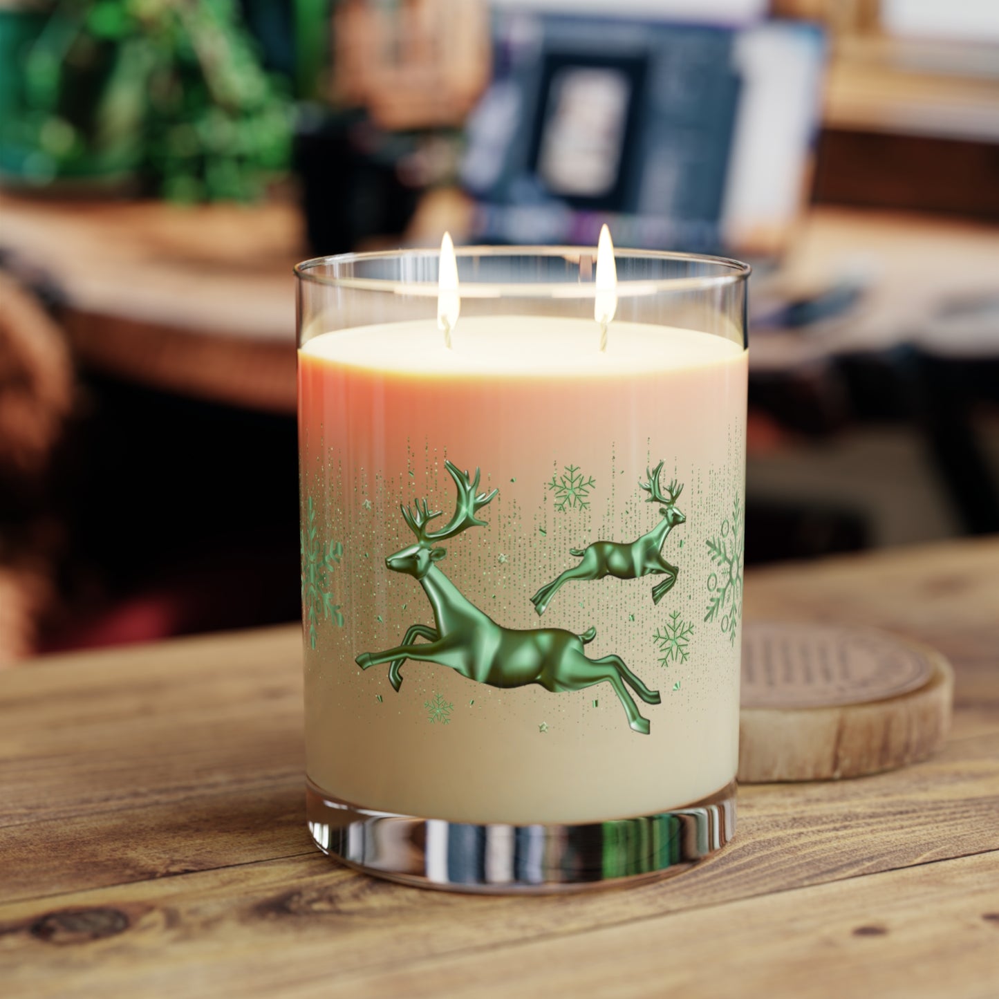 Winter Reindeer Candle, White Tea & Fig, 11oz