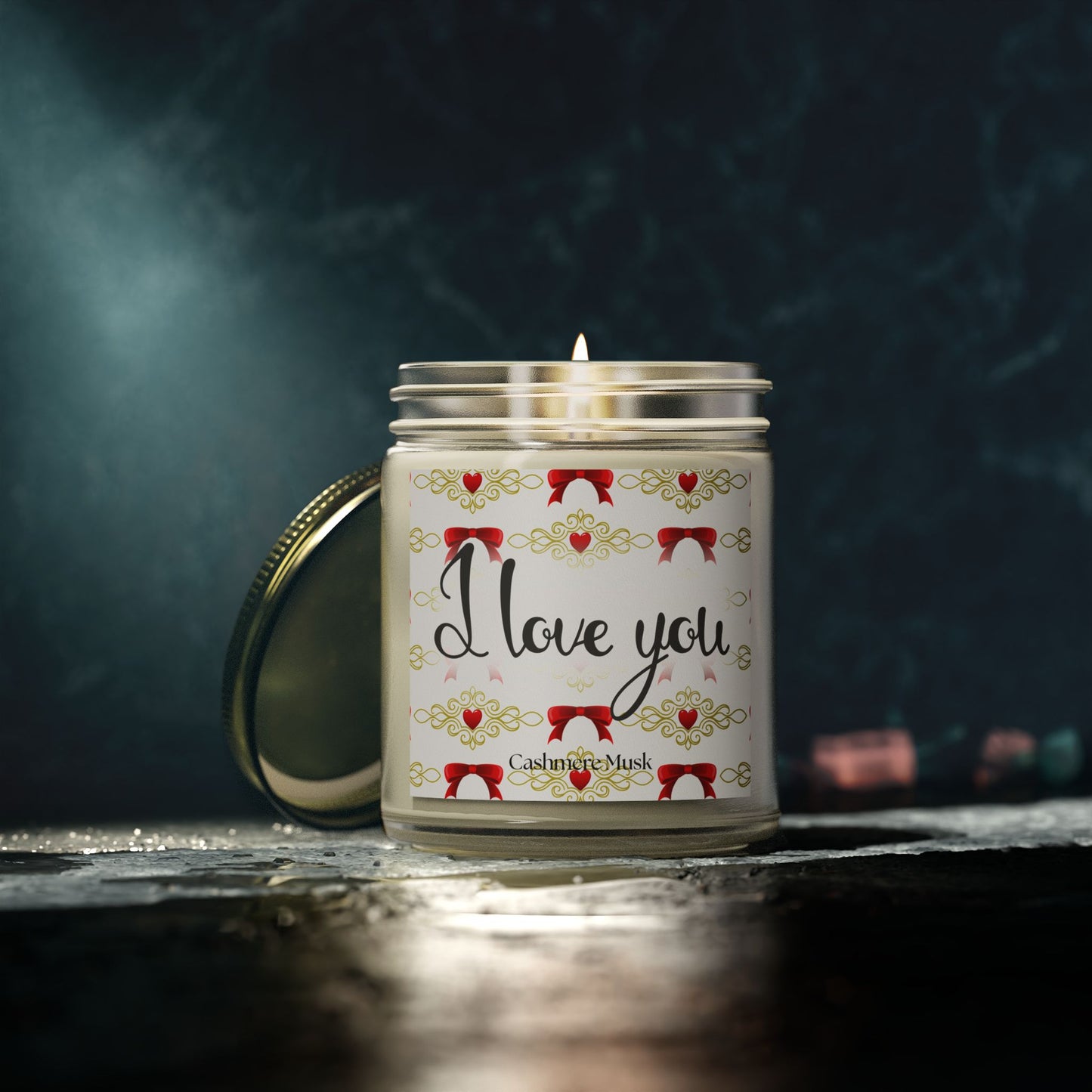 I Love You Candle, Cashmere Musk, 9oz
