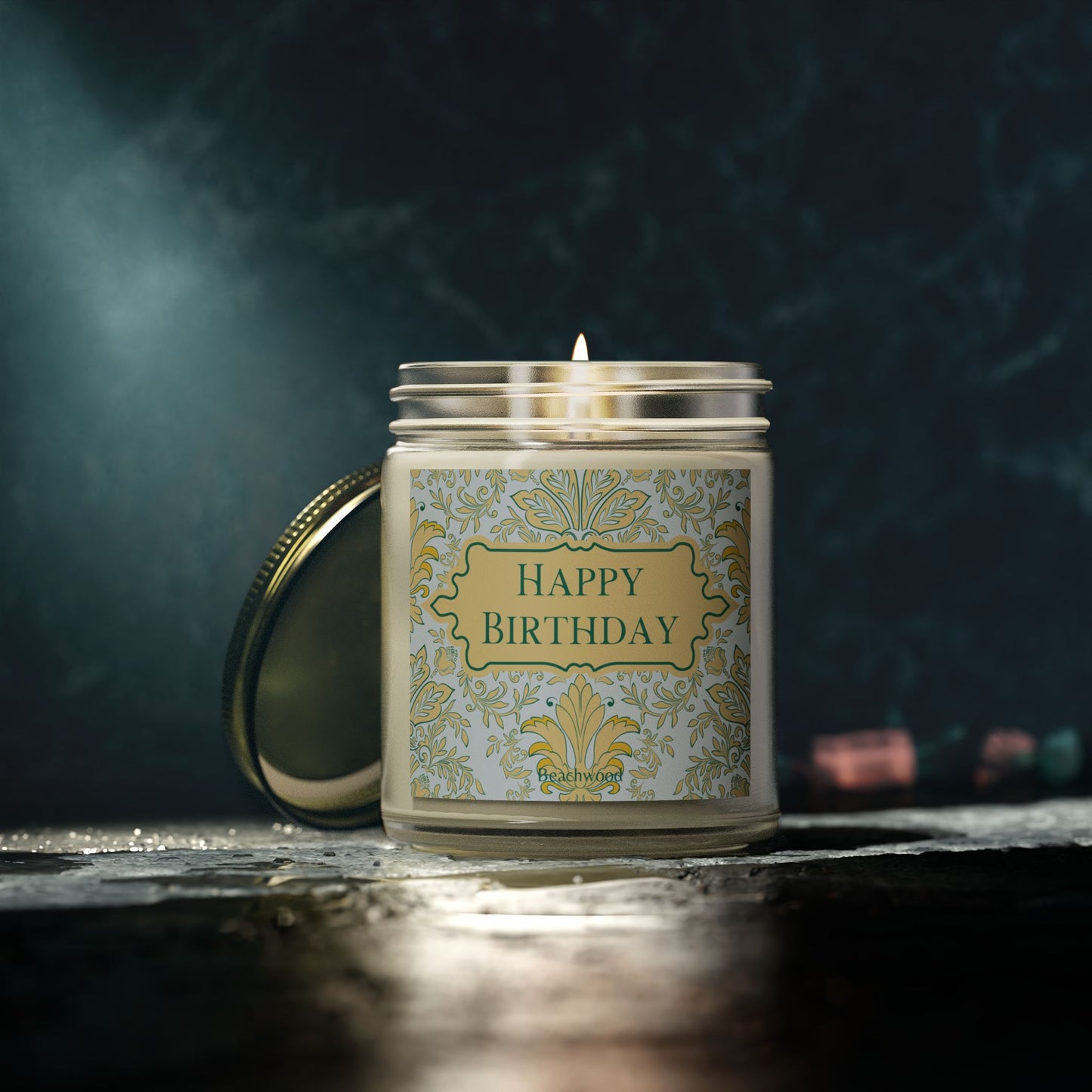 Happy Birthday Candle, Beachwood, 9oz