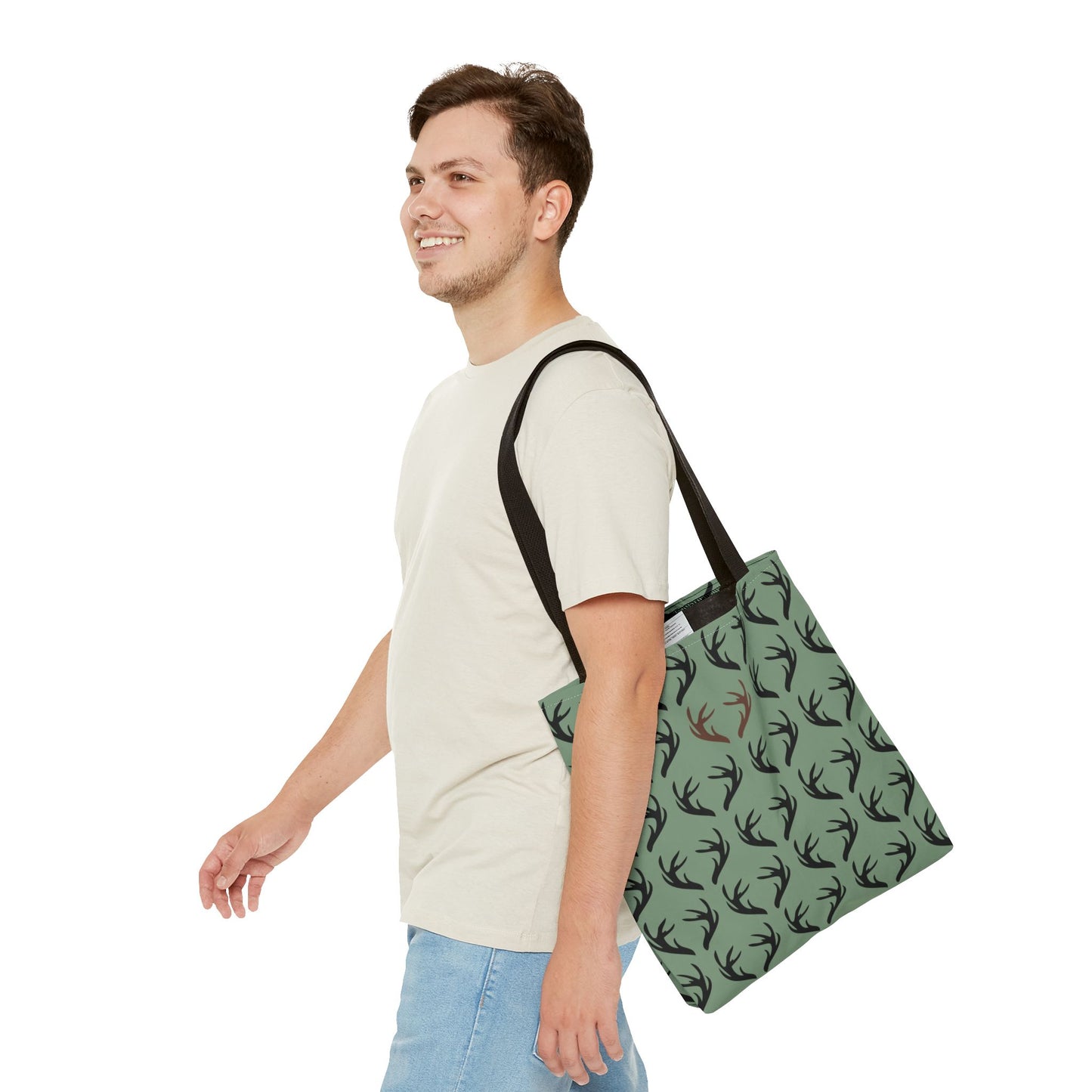 Rustic Antler Print Tote Bag