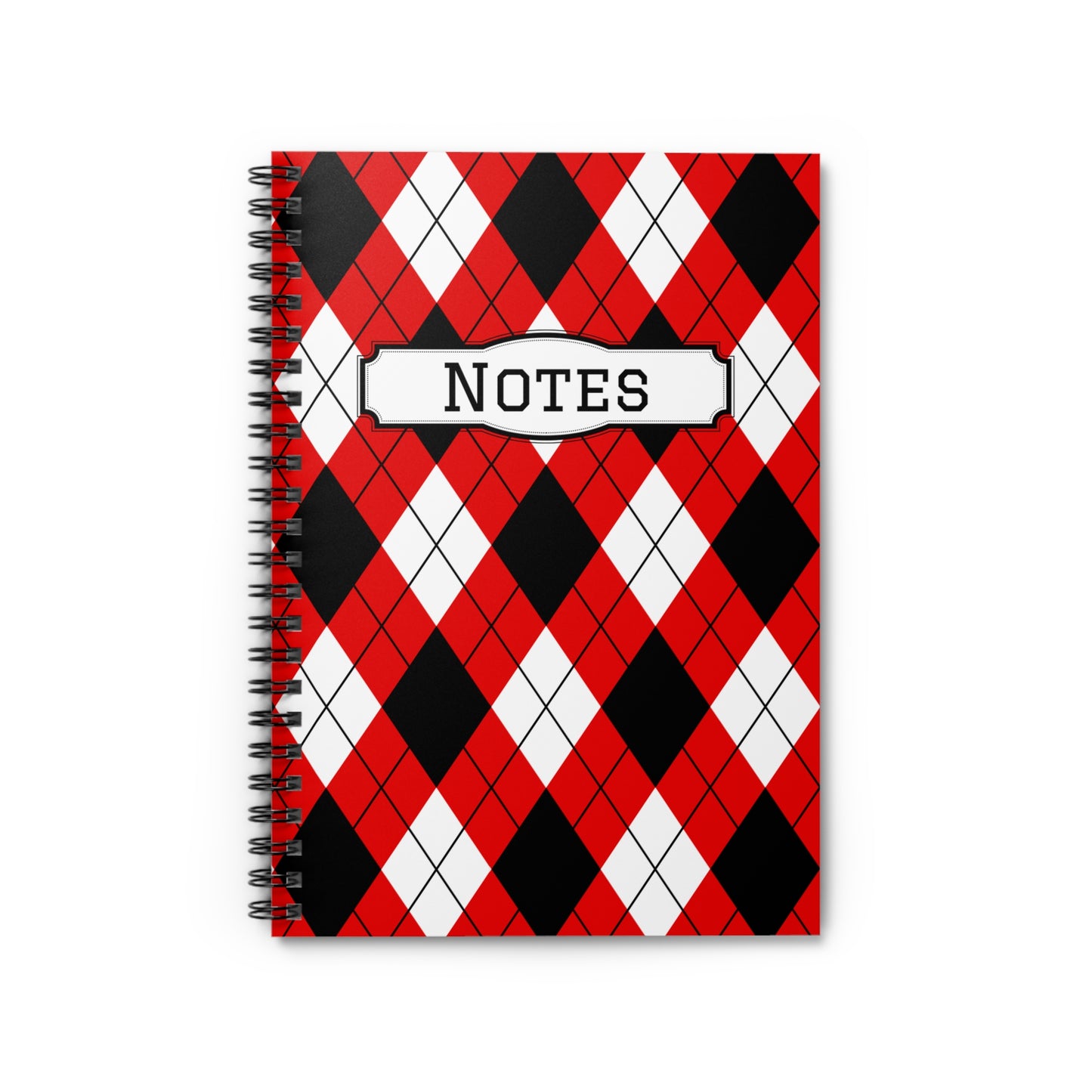 Argyle Red & Black Spiral Notebooks