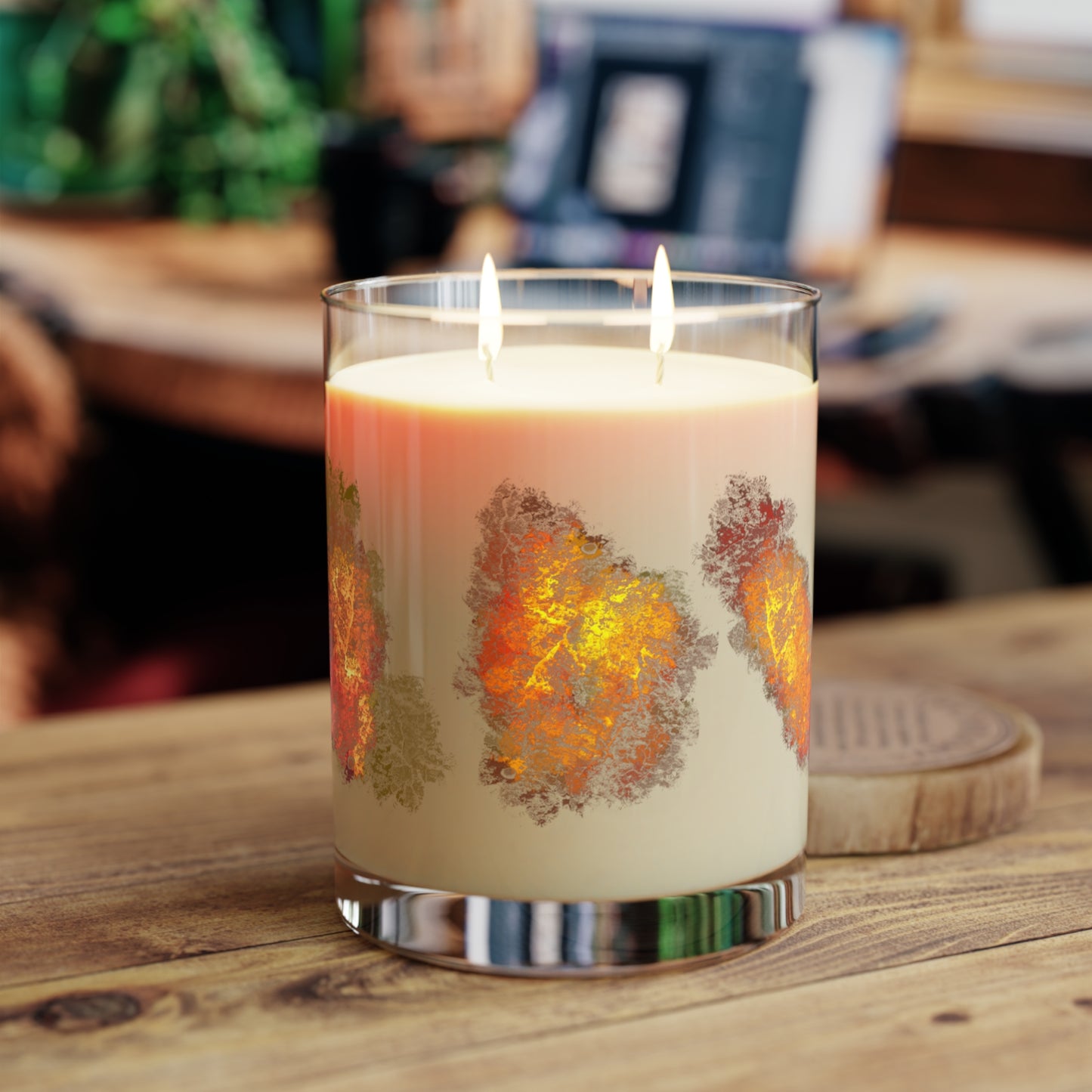 Orange Geode Inspired Candle, White Tea & Fig, 11oz