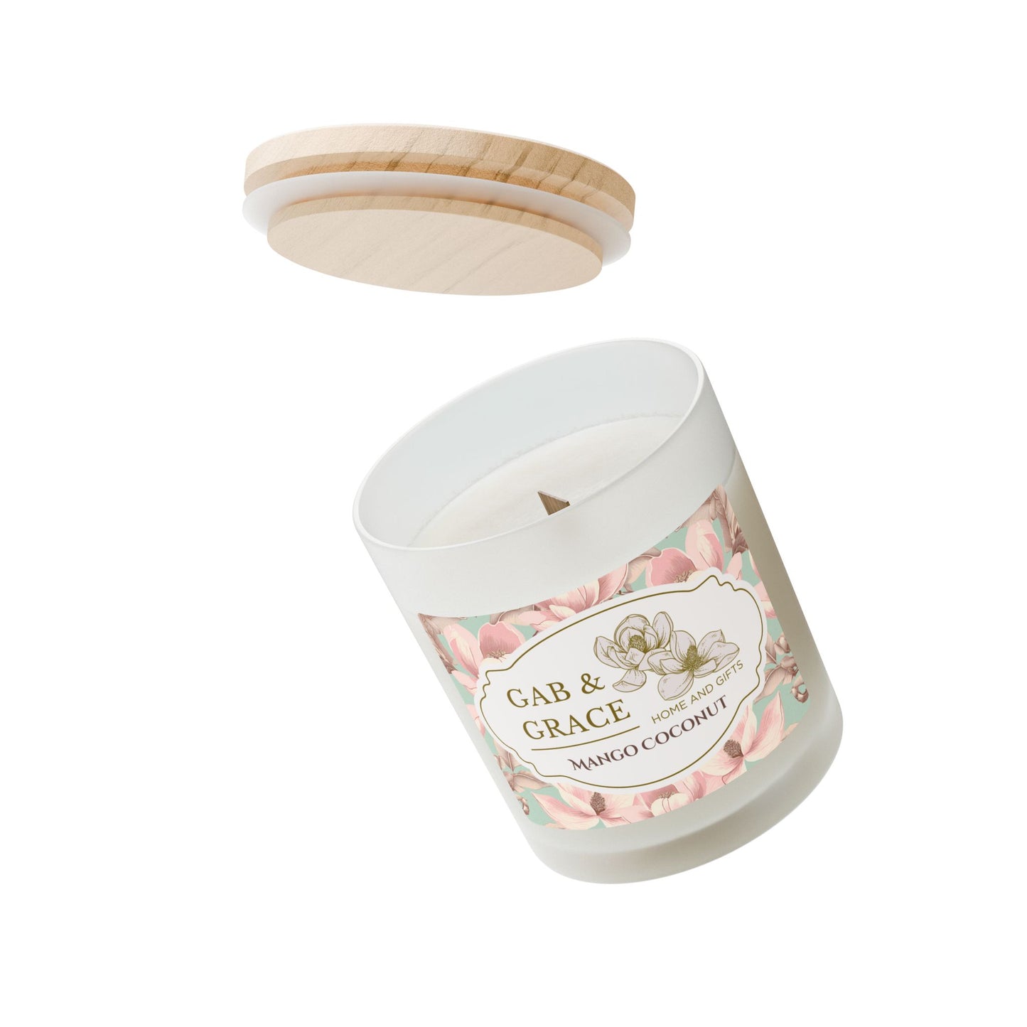 Gab & Grace Home Collection Candle, Mango Coconut, 11oz