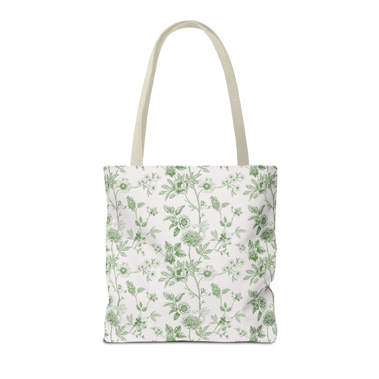 Green Floral Tote Bag