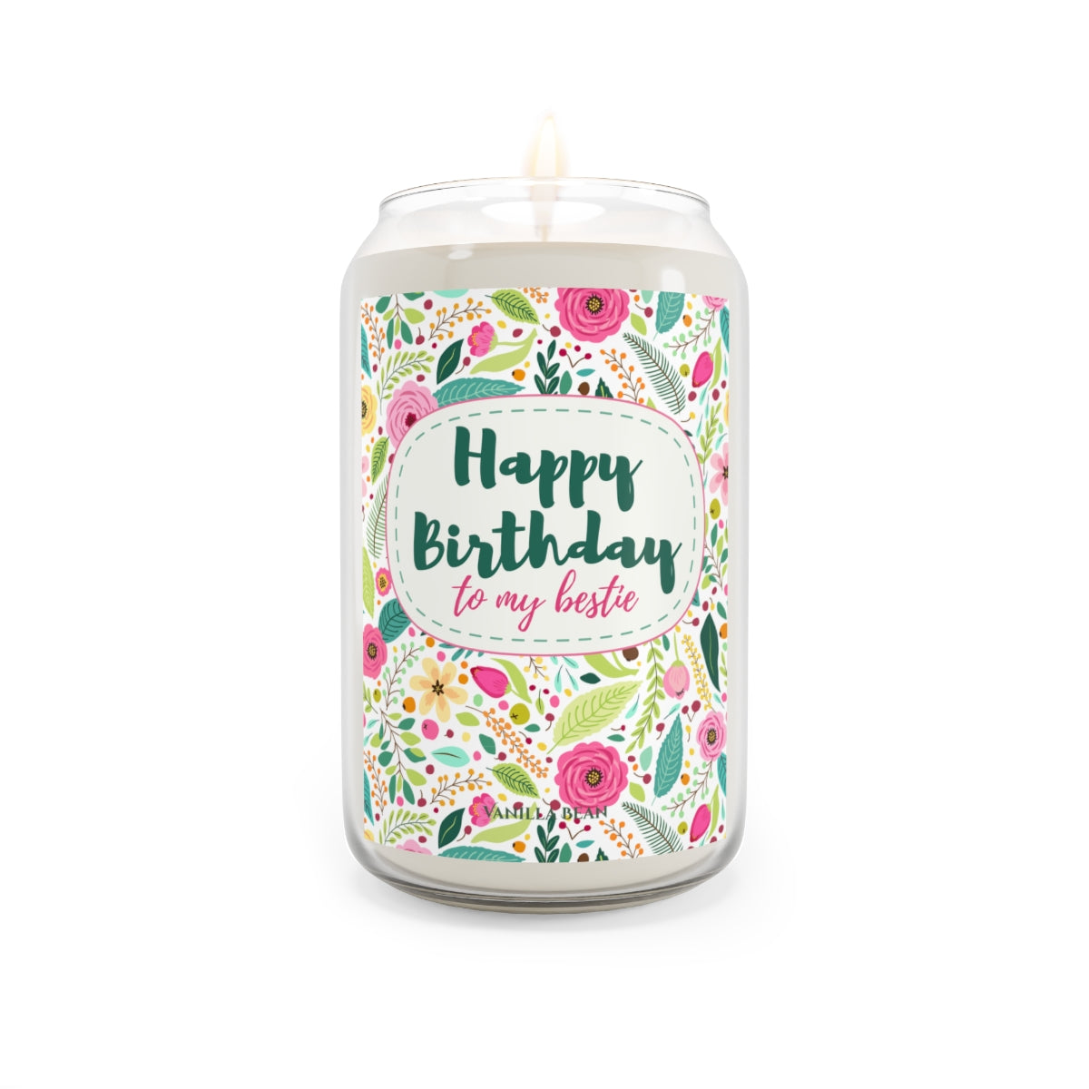 Bestie Blooms Collection, Vanilla Bean Scent, 13.75oz, Various Messages