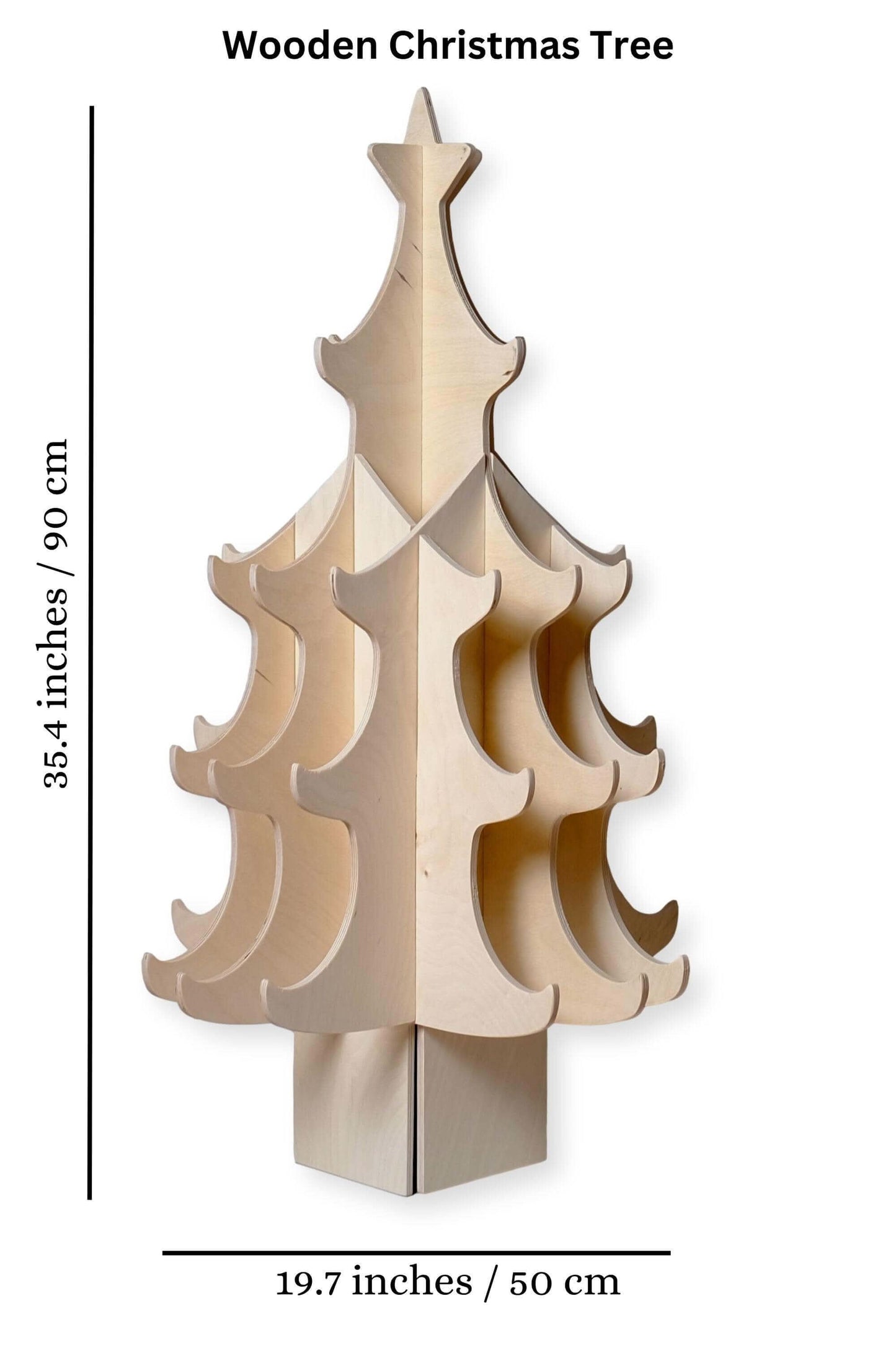 Wooden Christmas Tree & Felt Ornaments-6