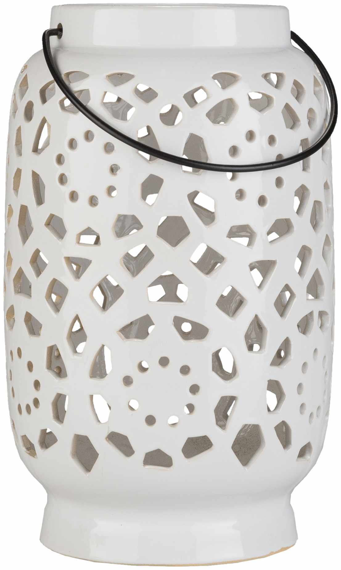 Sloughhouse White Ceramic Outdoor Lantern-4