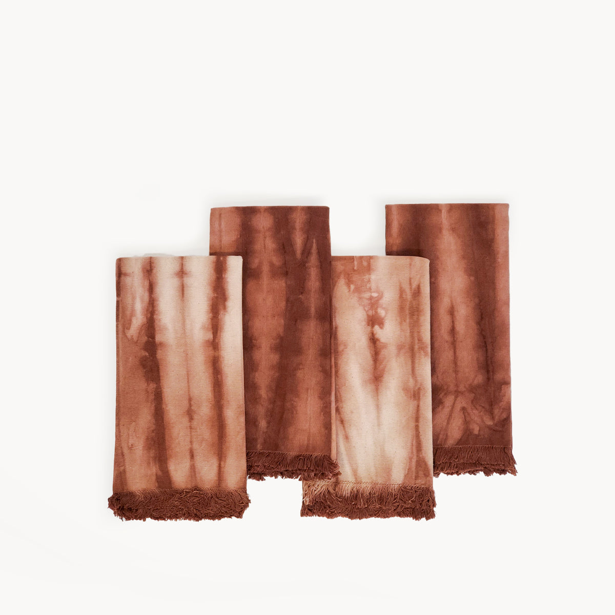 Tie Dye Cotton Napkin - Brown (Set of 4)-0