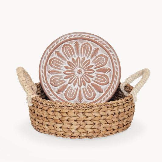 Bread Warmer & Basket - Vintage Flower-0