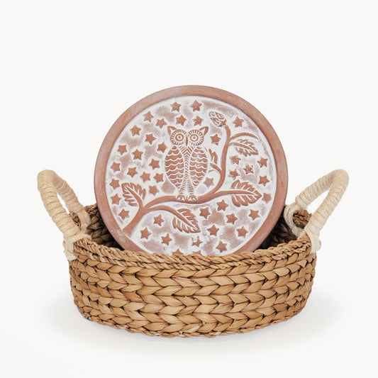 Bread Warmer & Basket - Owl Round-0