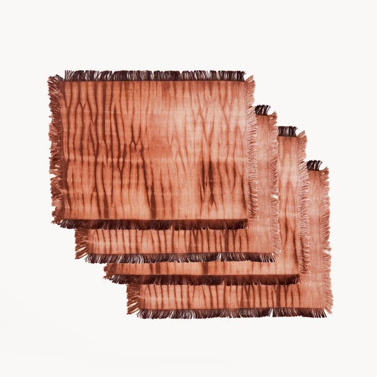 Tie Dye Cotton Placemat - Brown (Set of 4)-0