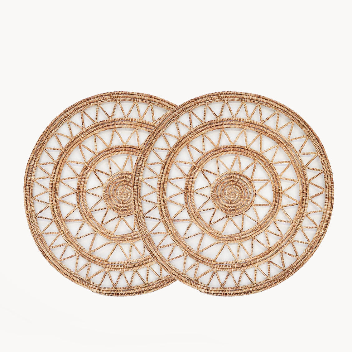 Roda Woven Palm Fiber Placemat - Natural (Set of 2)-0
