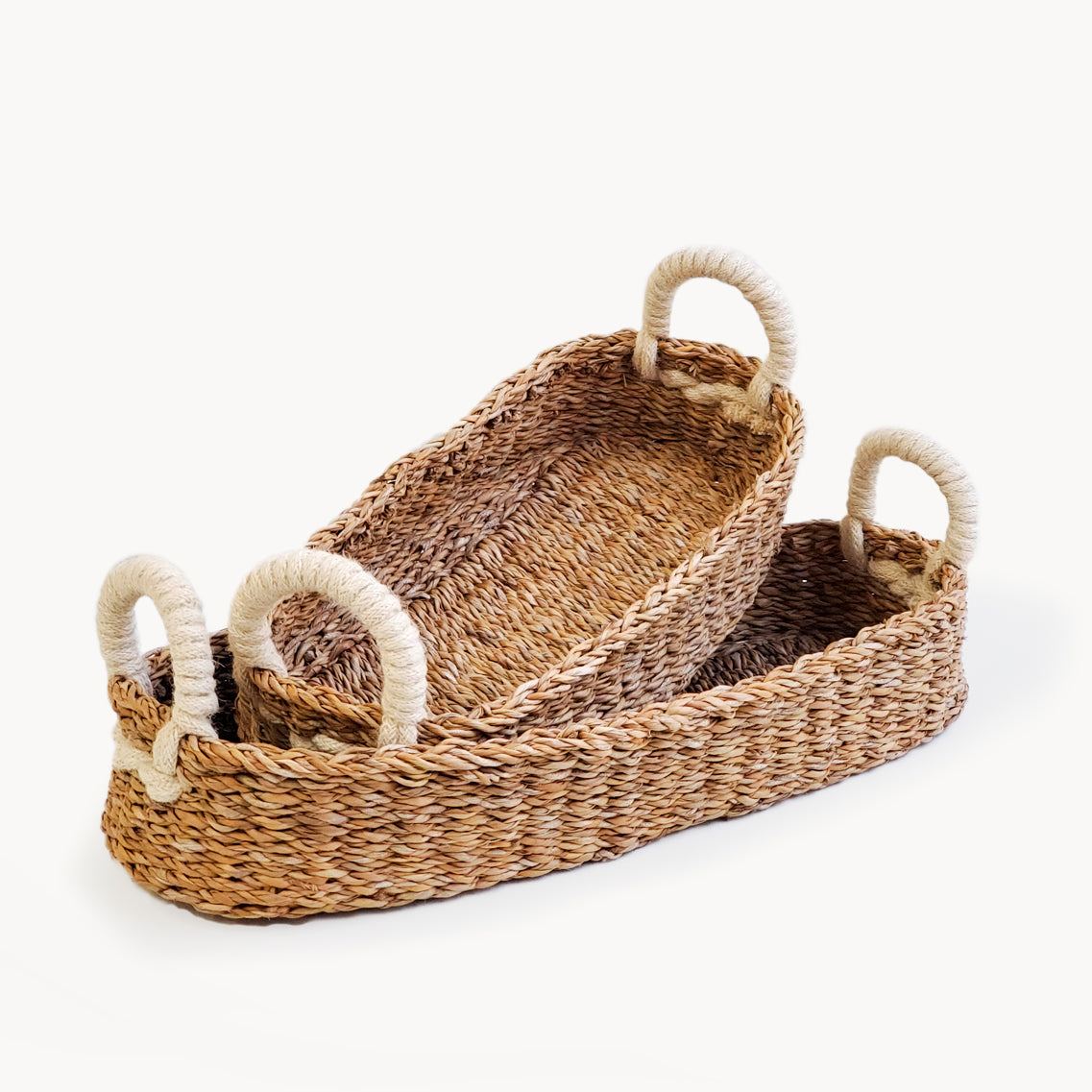 Savar Bread Basket with White Handle-0