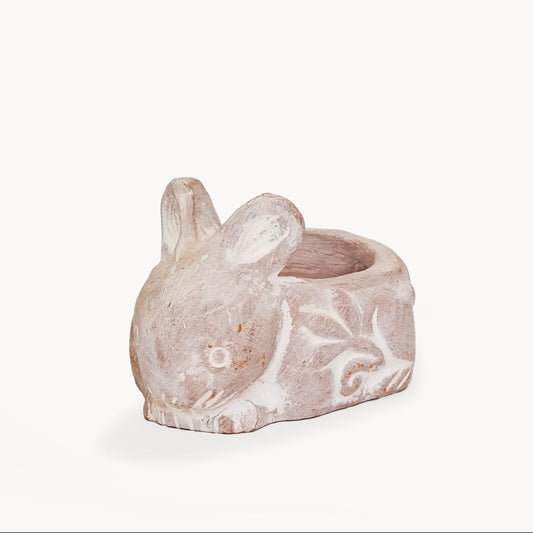 Terracotta Tea Light Candle Holder - Rabbit-0