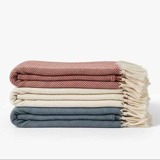 Artisanal Handwoven Cotton Throw Blanket-0