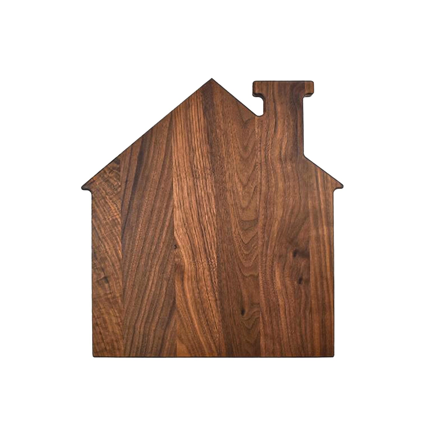 House Shaped Acacia Wood Board - 13" x 14"-0