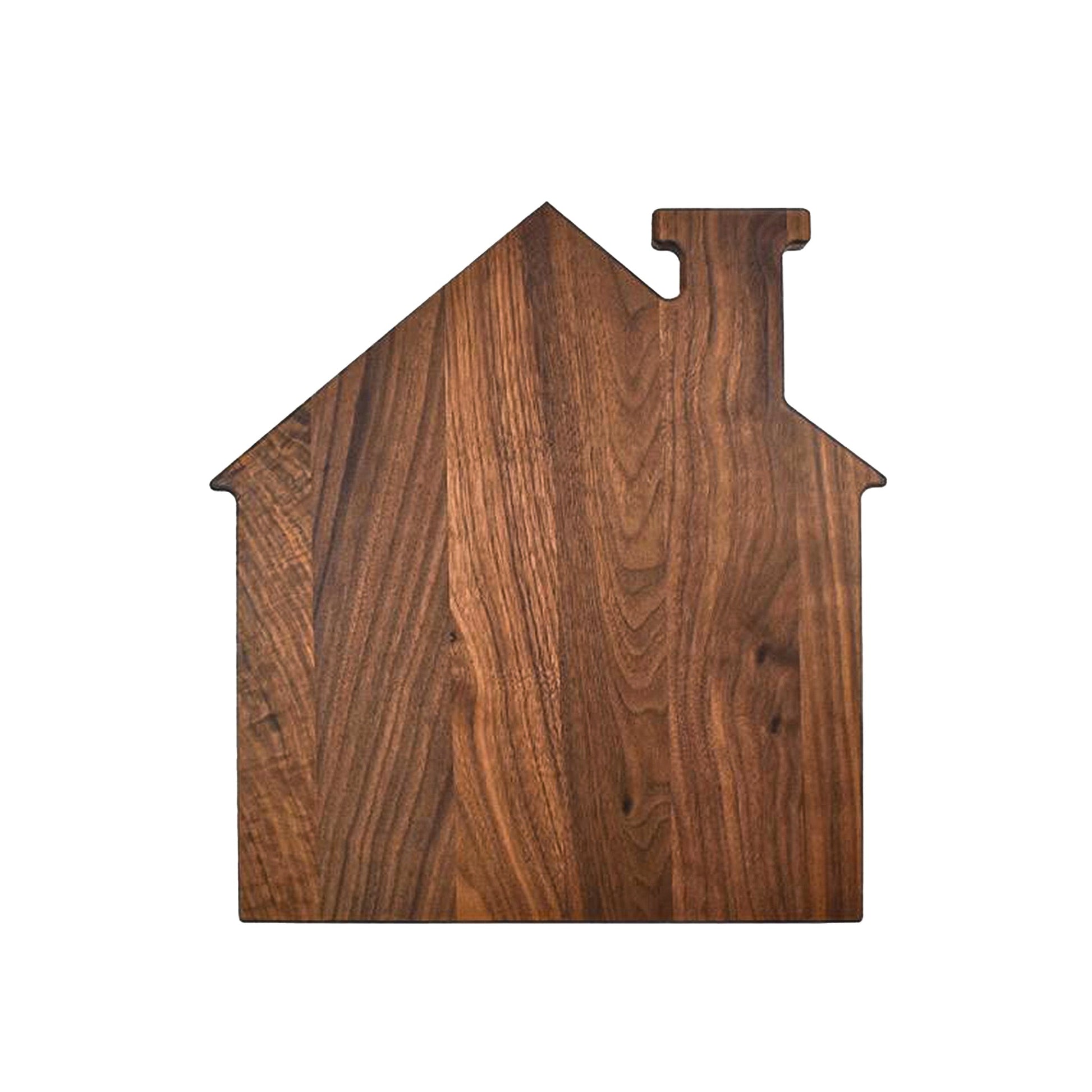 House Shaped Acacia Wood Board - 13" x 14"-0