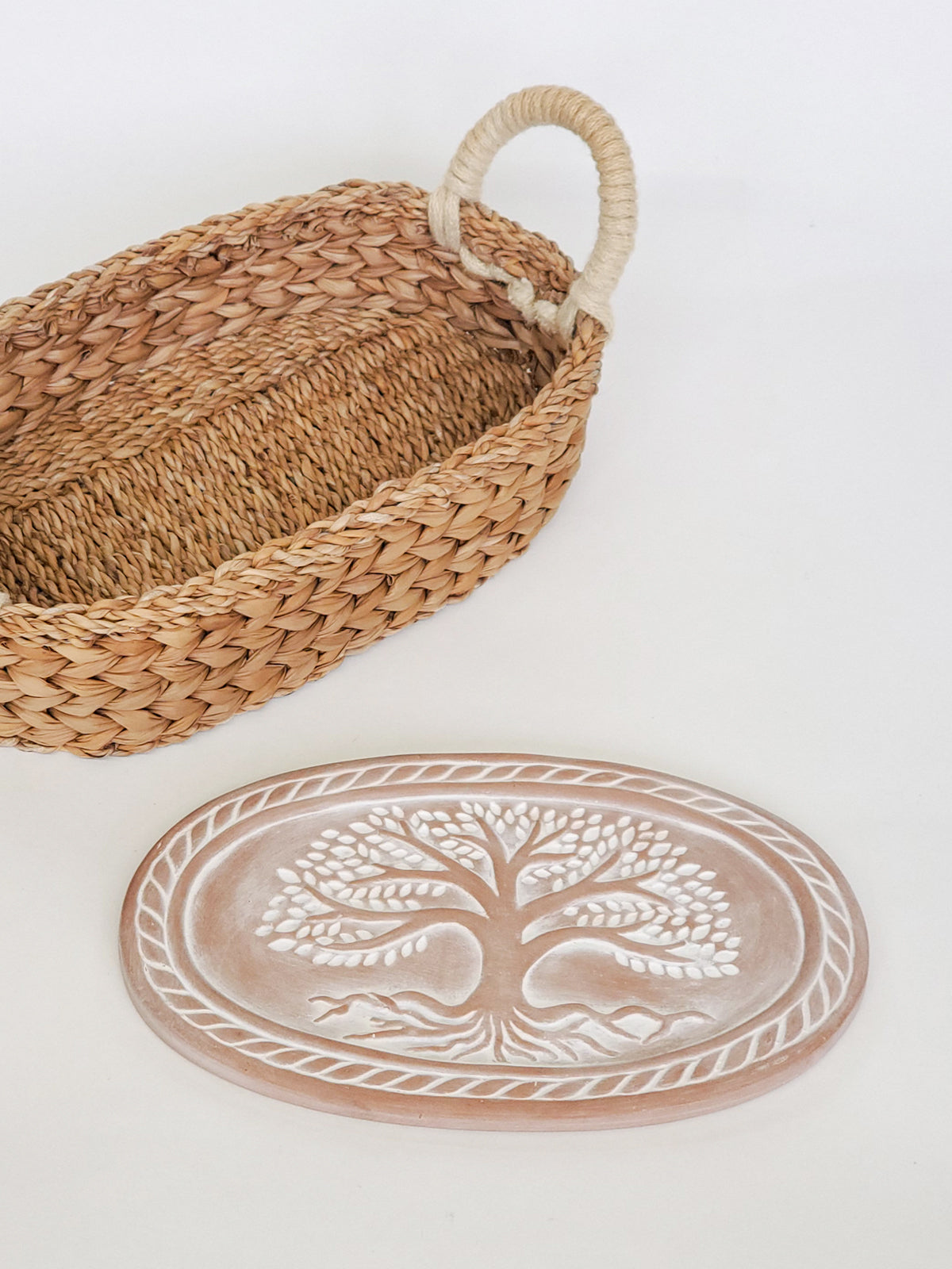 Bread Warmer & Basket - Tree of Life Oval-4