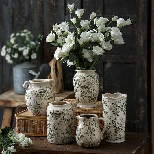 Pastoral Ceramic Vases