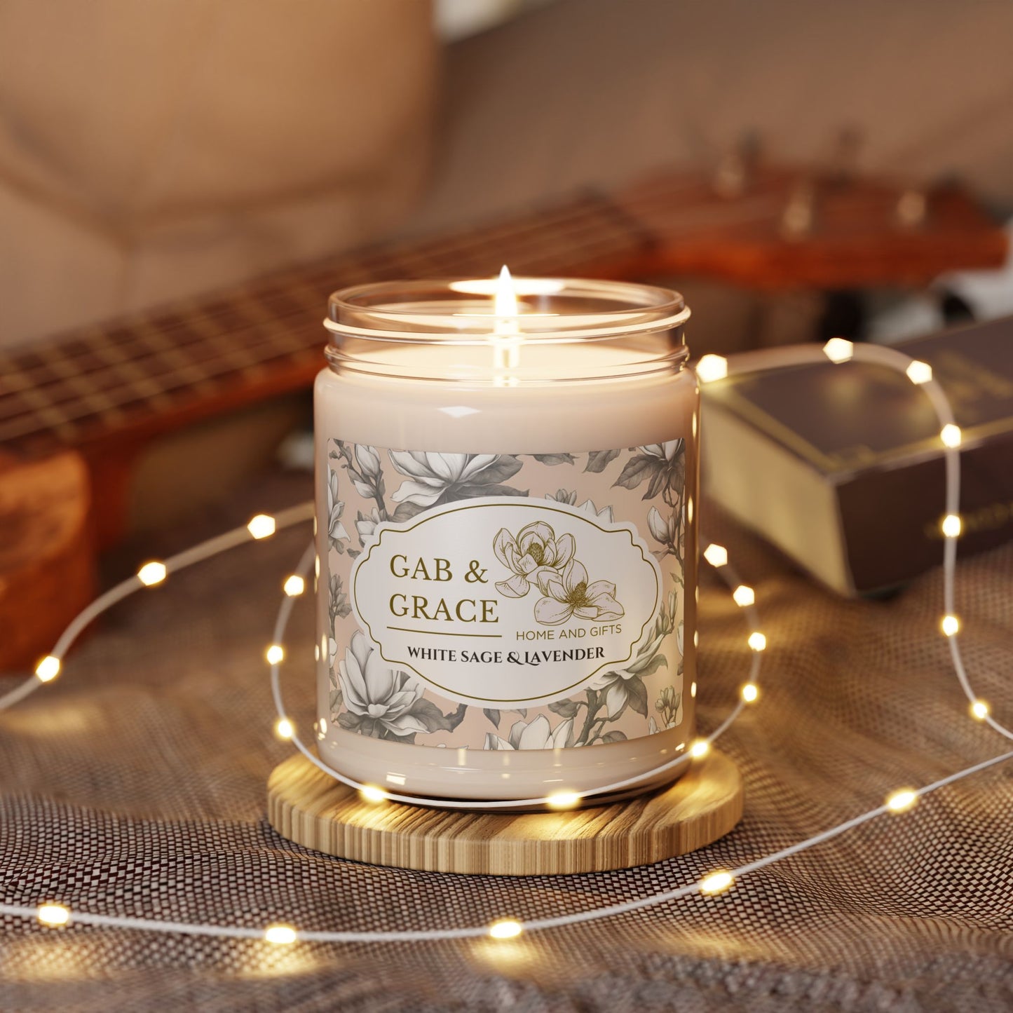 White Sage and Lavender Candle by Gab & Grace