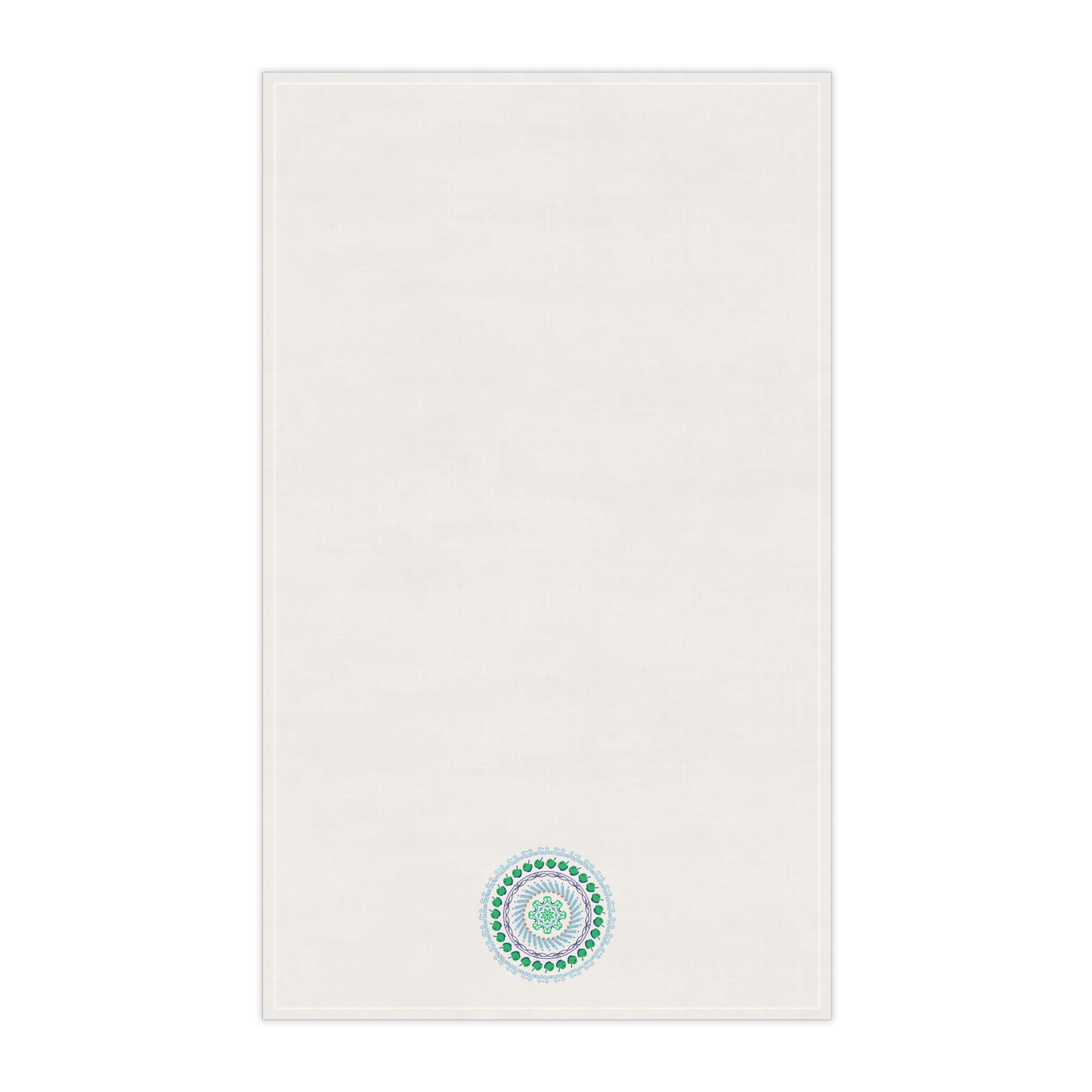 Green Apple Mandala Cotton Tea Towel