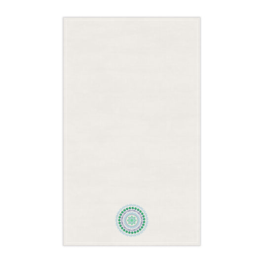 Green Apple Mandala Cotton Tea Towel