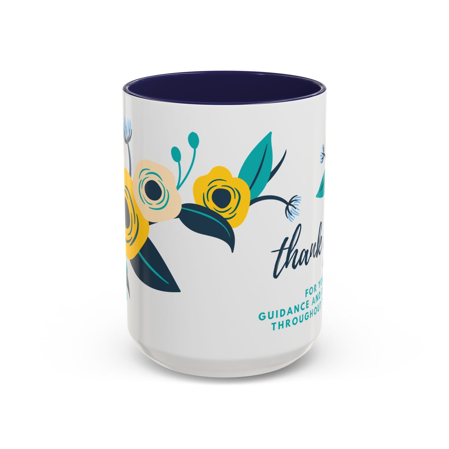 Thank You Coffee Mug, Navy, 15oz