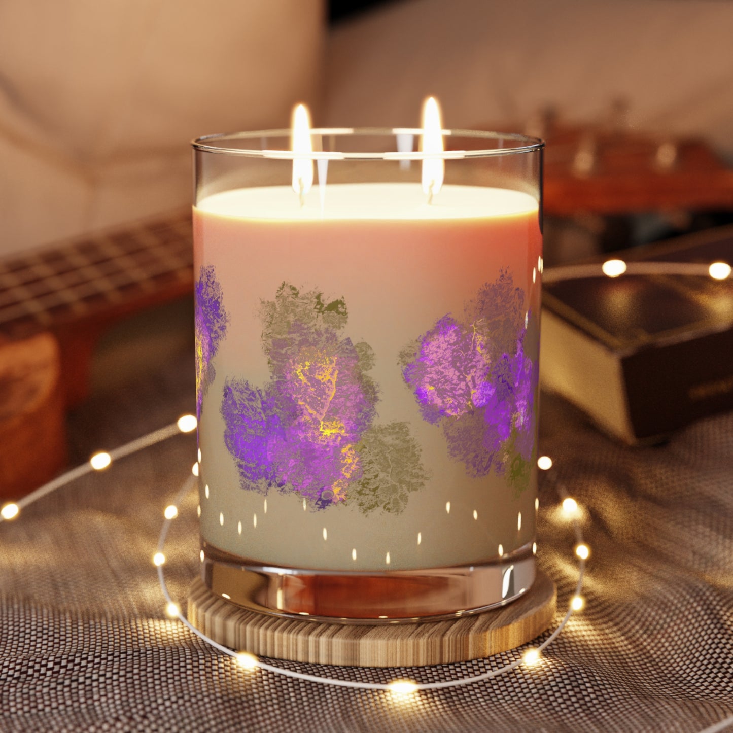 Purple Geode Inspired Candle, Minted Lavender & Sage, 11oz