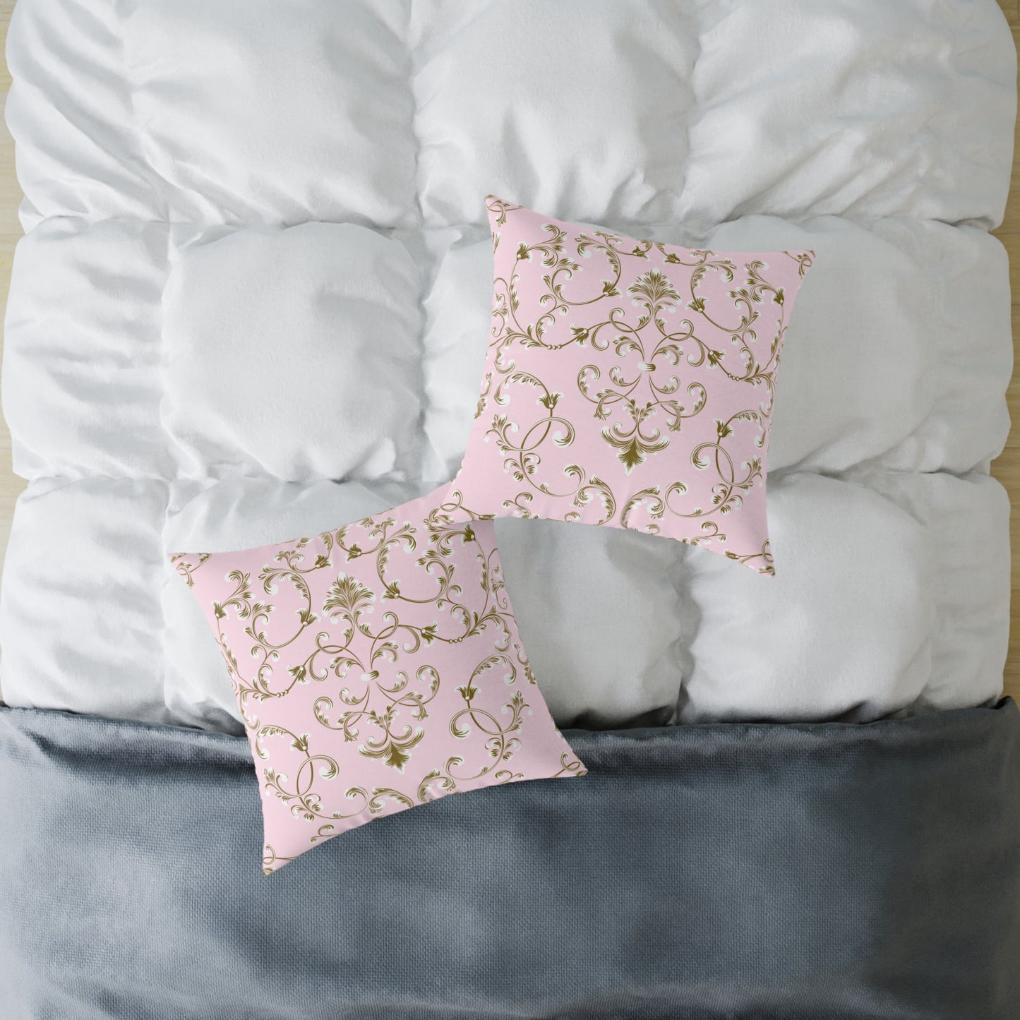 Gilded Pink Decorative Pillow