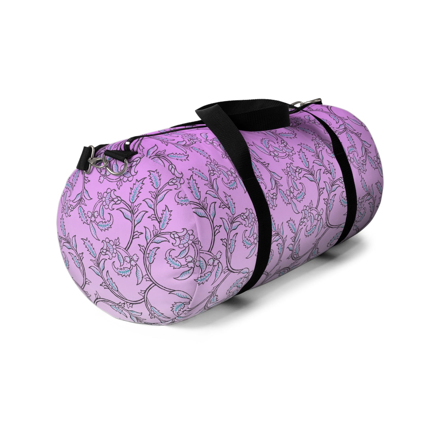 Pink Floral Vine Duffel Bag