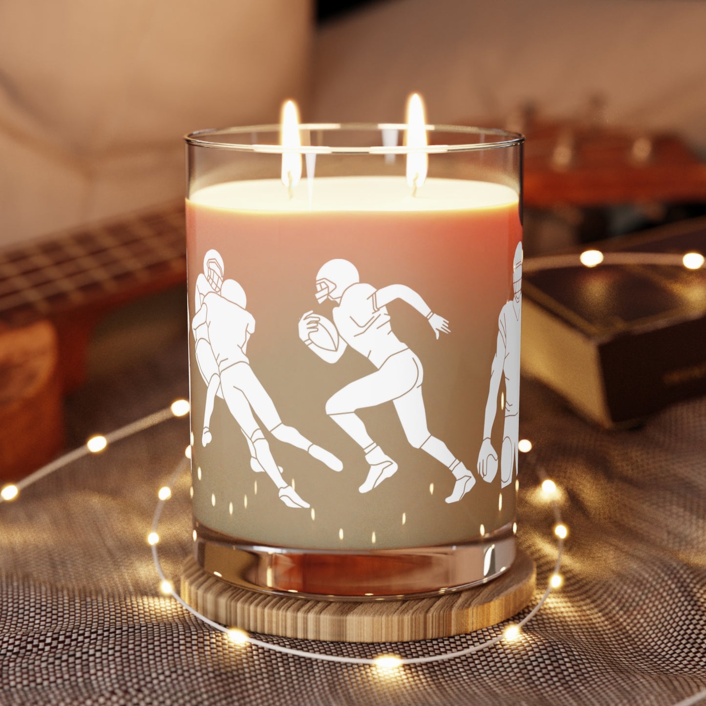 Football Silhouette Candle, Minted Lavender & Sage, 11oz