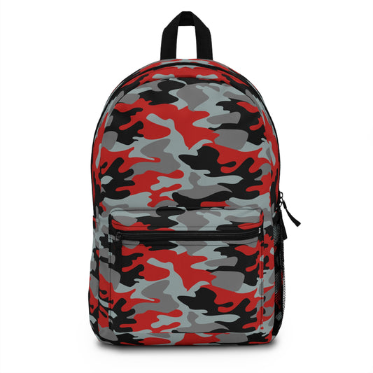 Red Camouflage Backpack